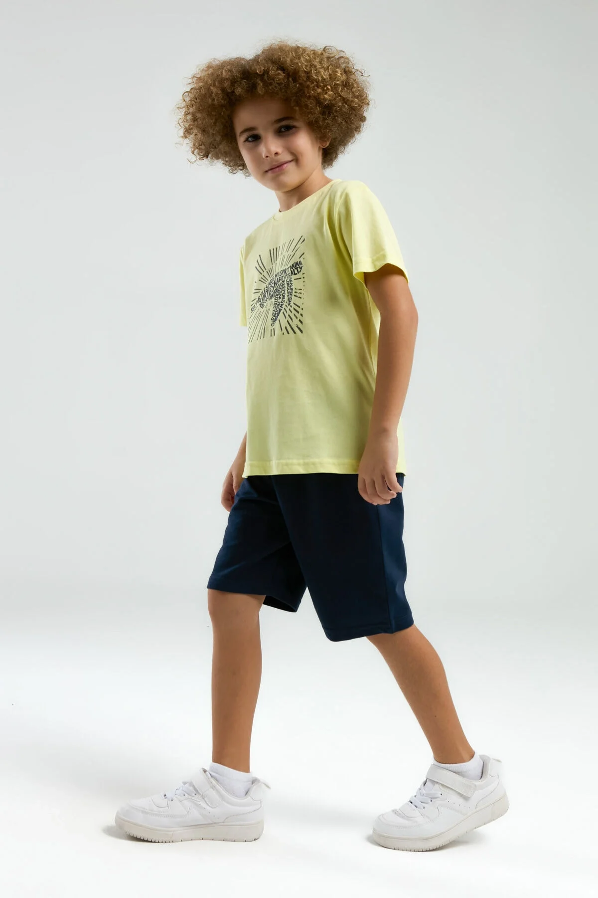 Arnetta Erkek Çocuk Sarı Bermuda Takım
