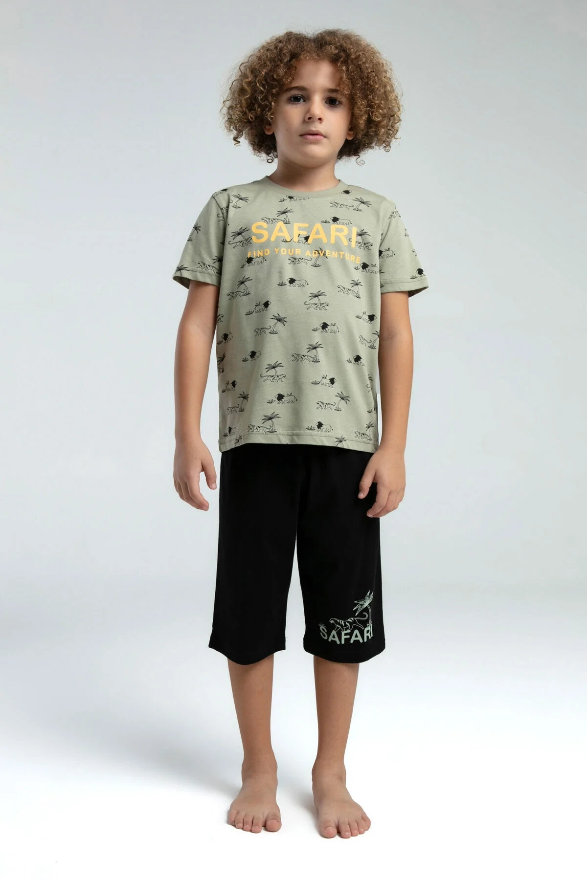 Rolypoly Erkek Çocuk Yeşil Kapri Takım