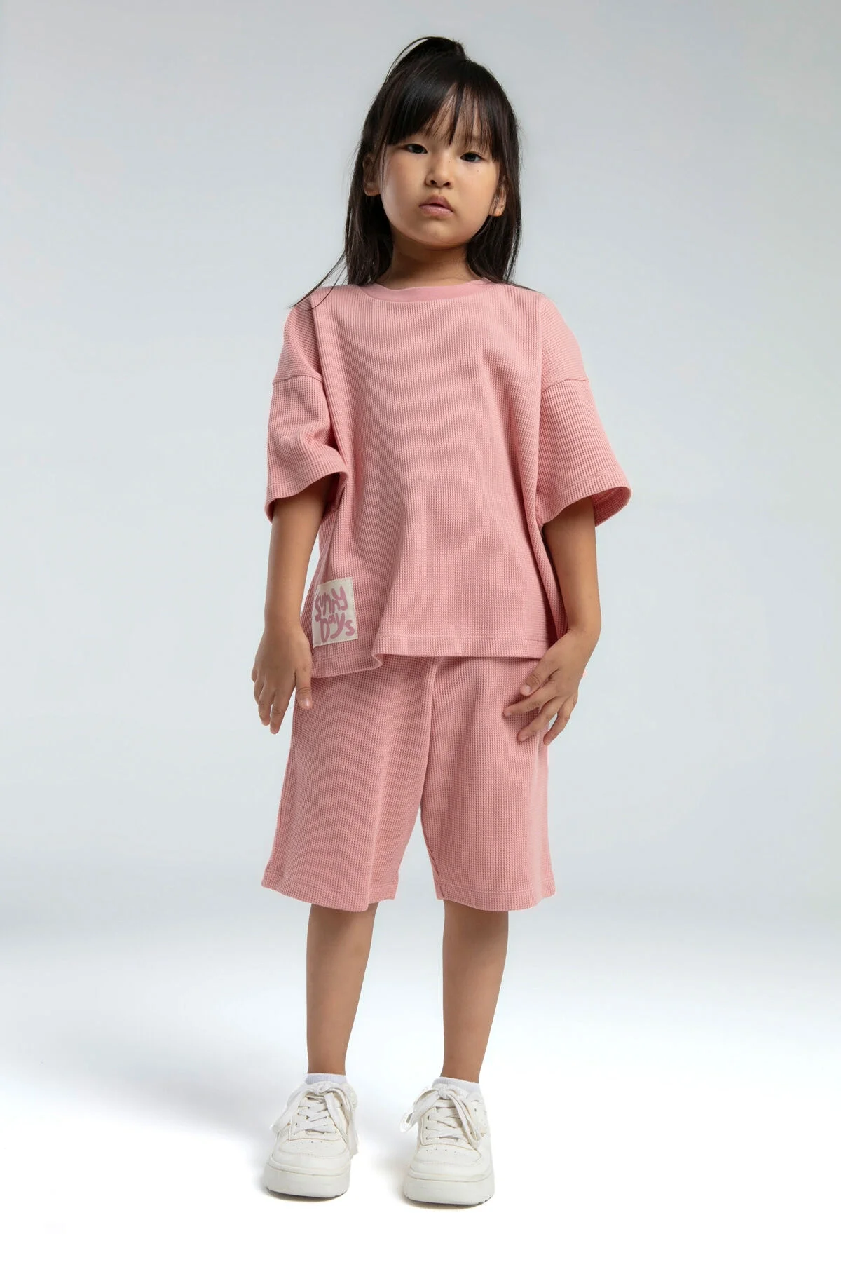 Rolypoly Kız Çocuk Pembe Bermuda Takım