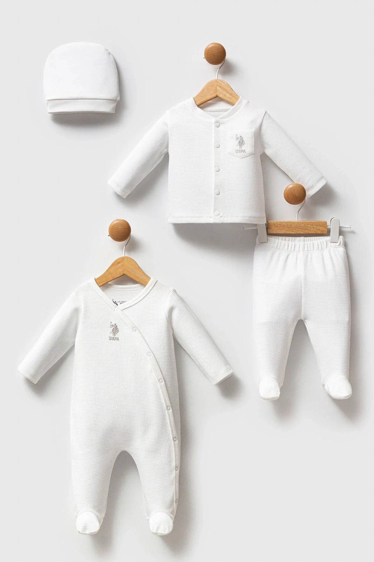 U.S. Polo Assn Erkek Bebek Beyaz Takım