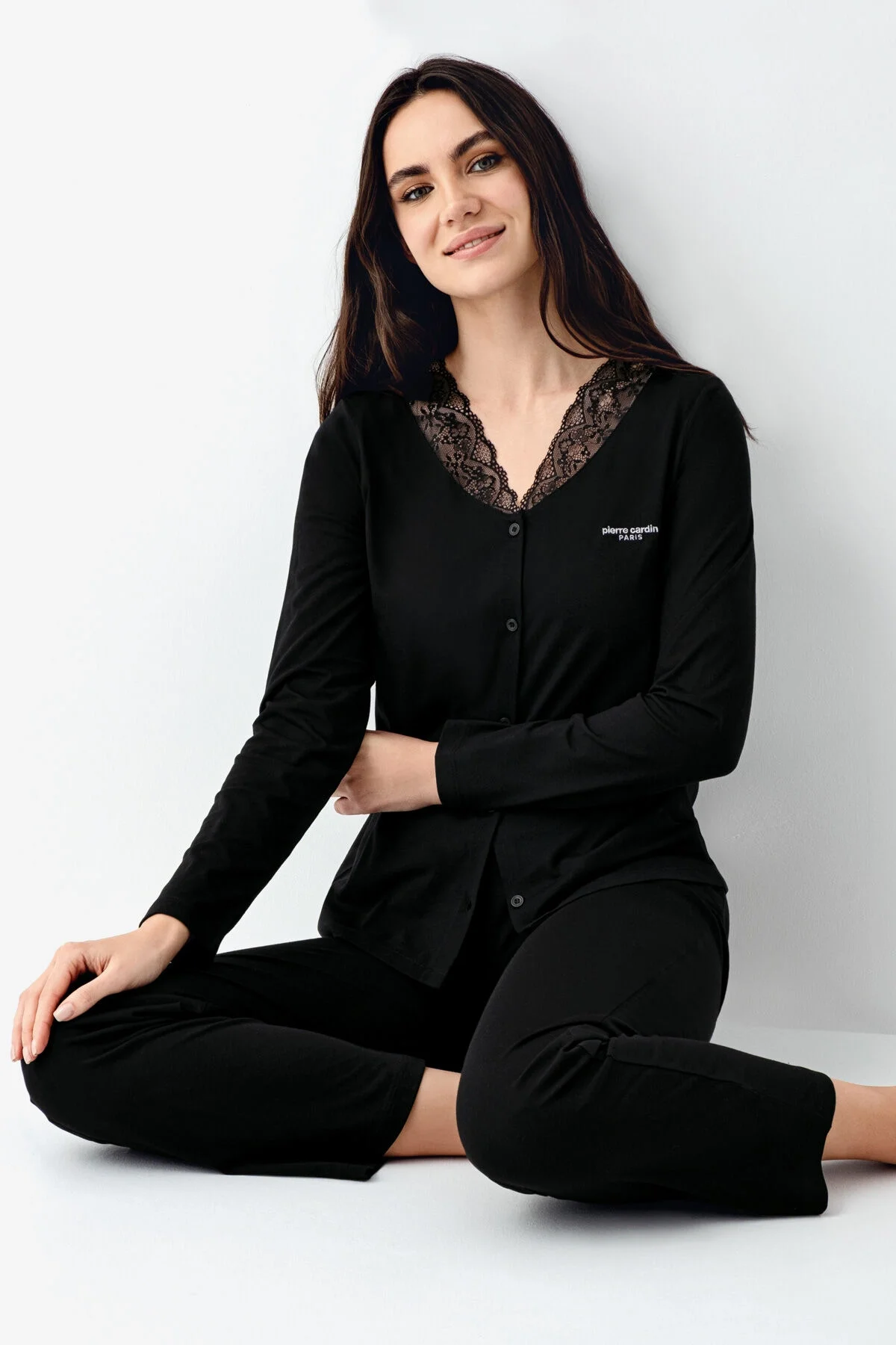 Pierre Cardin Kadın Siyah Pijama Takımı