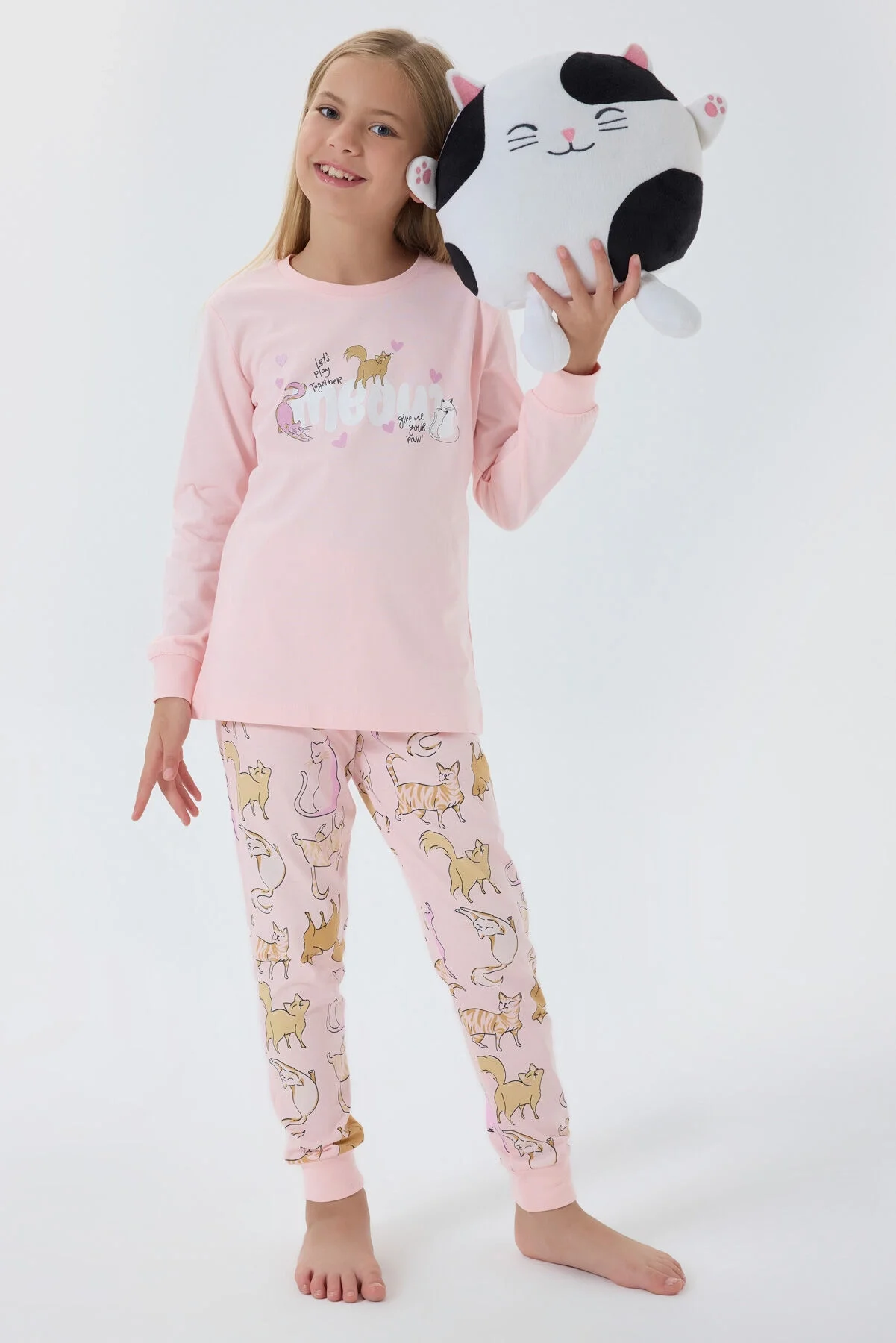Rolypoly Kız Çocuk Pembe Pijama Takımı