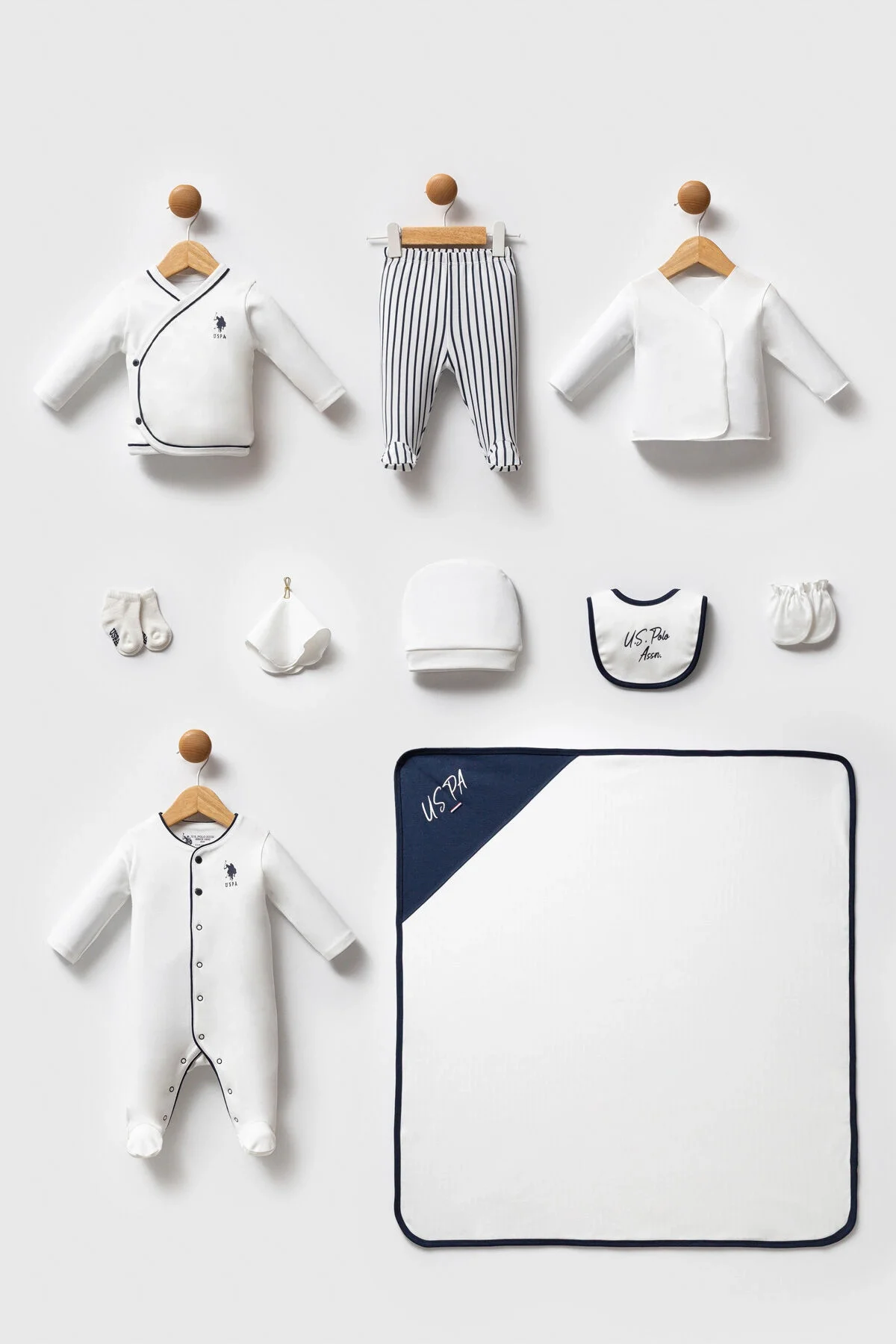 U.S. Polo Assn Erkek Bebek Beyaz Hastane Çıkışı