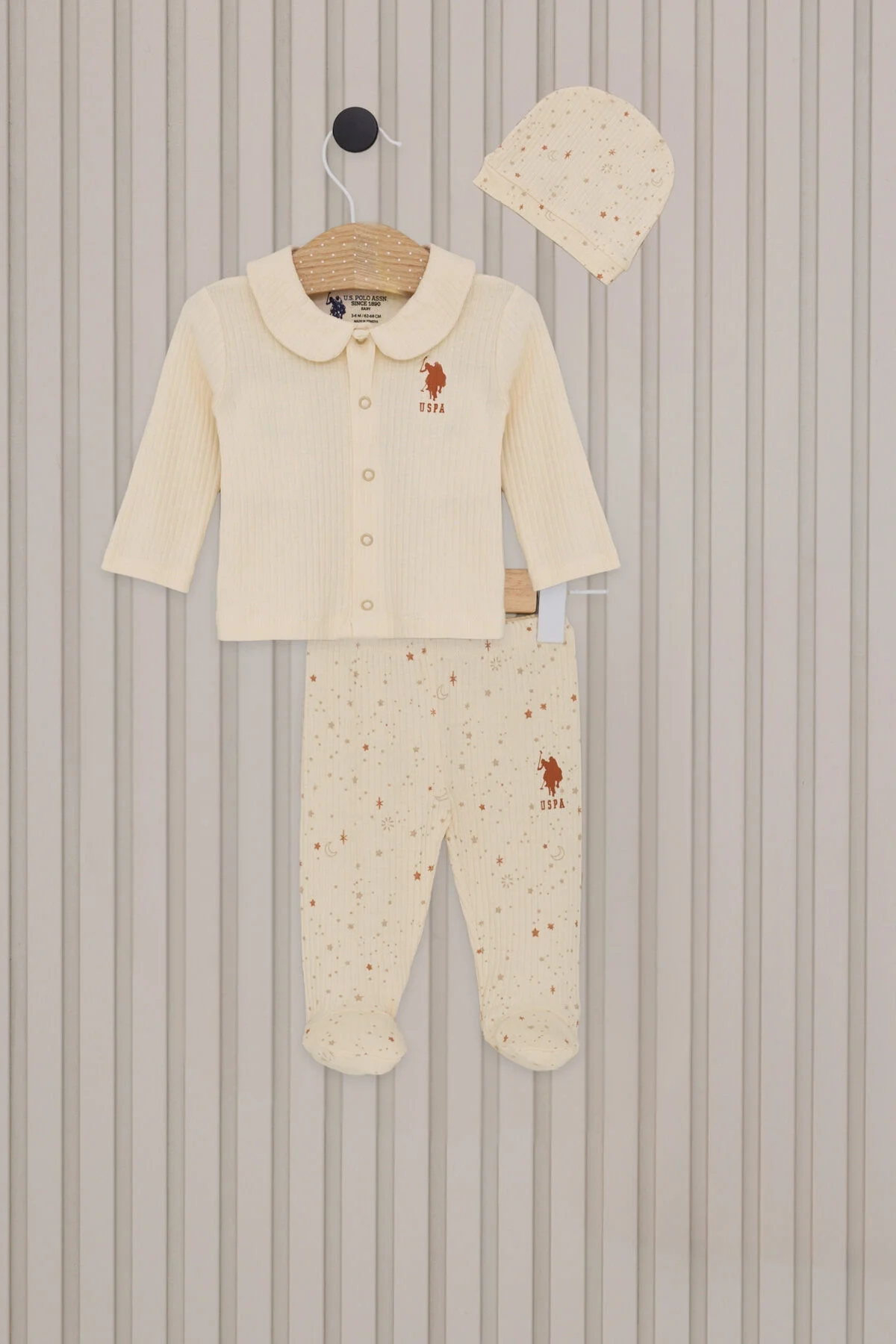 U.S. Polo Assn Kız Bebek Krem Takım