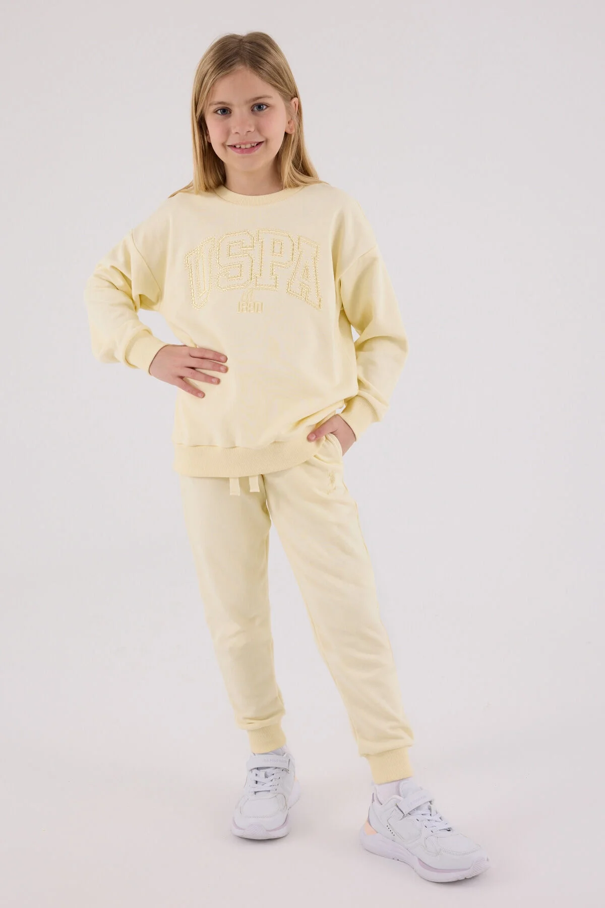 U.S. Polo Assn Kız Çocuk Sarı Eşofman Takımı