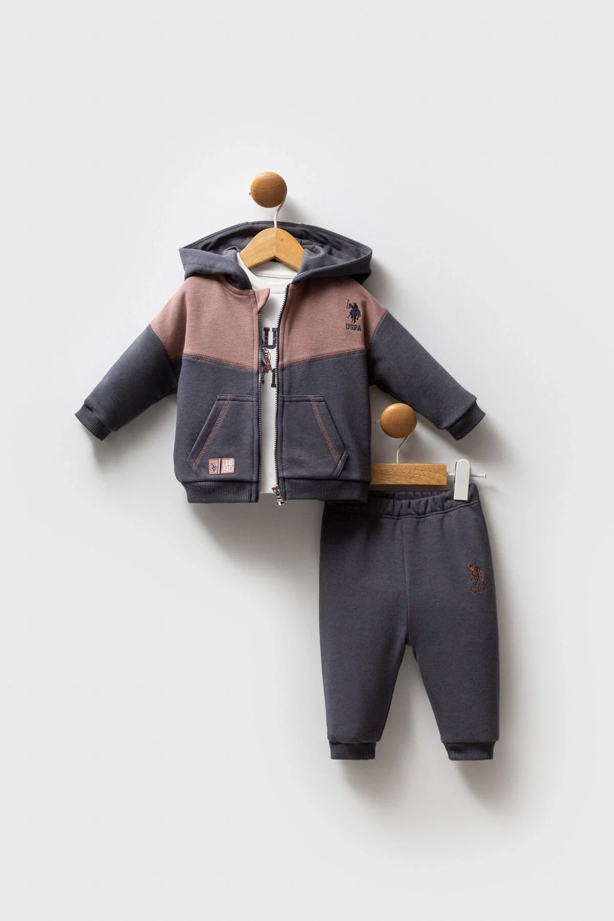 U.S. Polo Assn Erkek Bebek Antrasit Takım