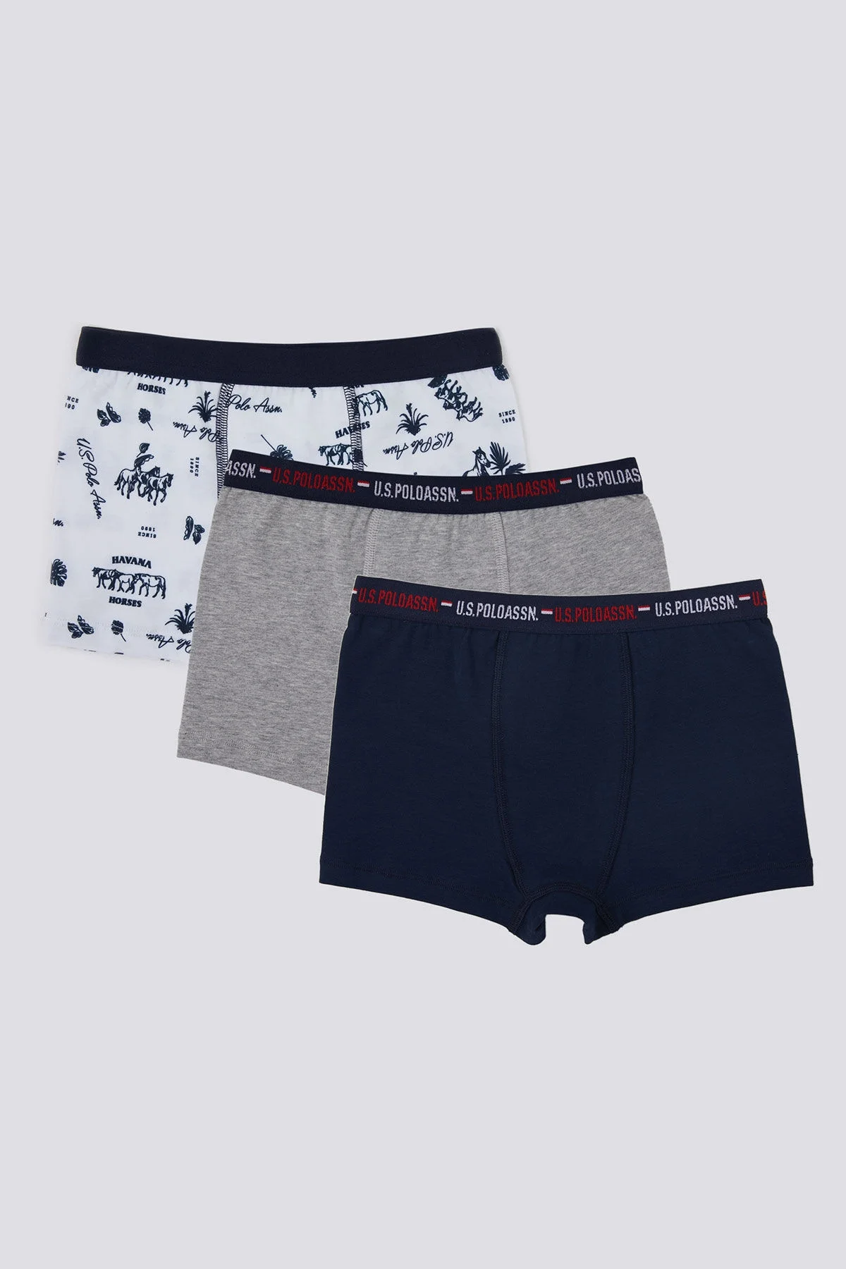 U.S. Polo Assn. Erkek Çocuk Beyaz Boxer
