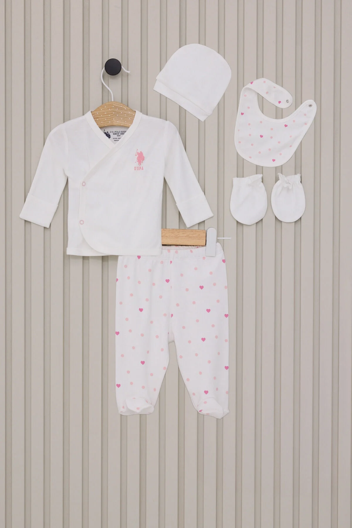 U.S. Polo Assn Kız Bebek Beyaz Hastane Çıkışı