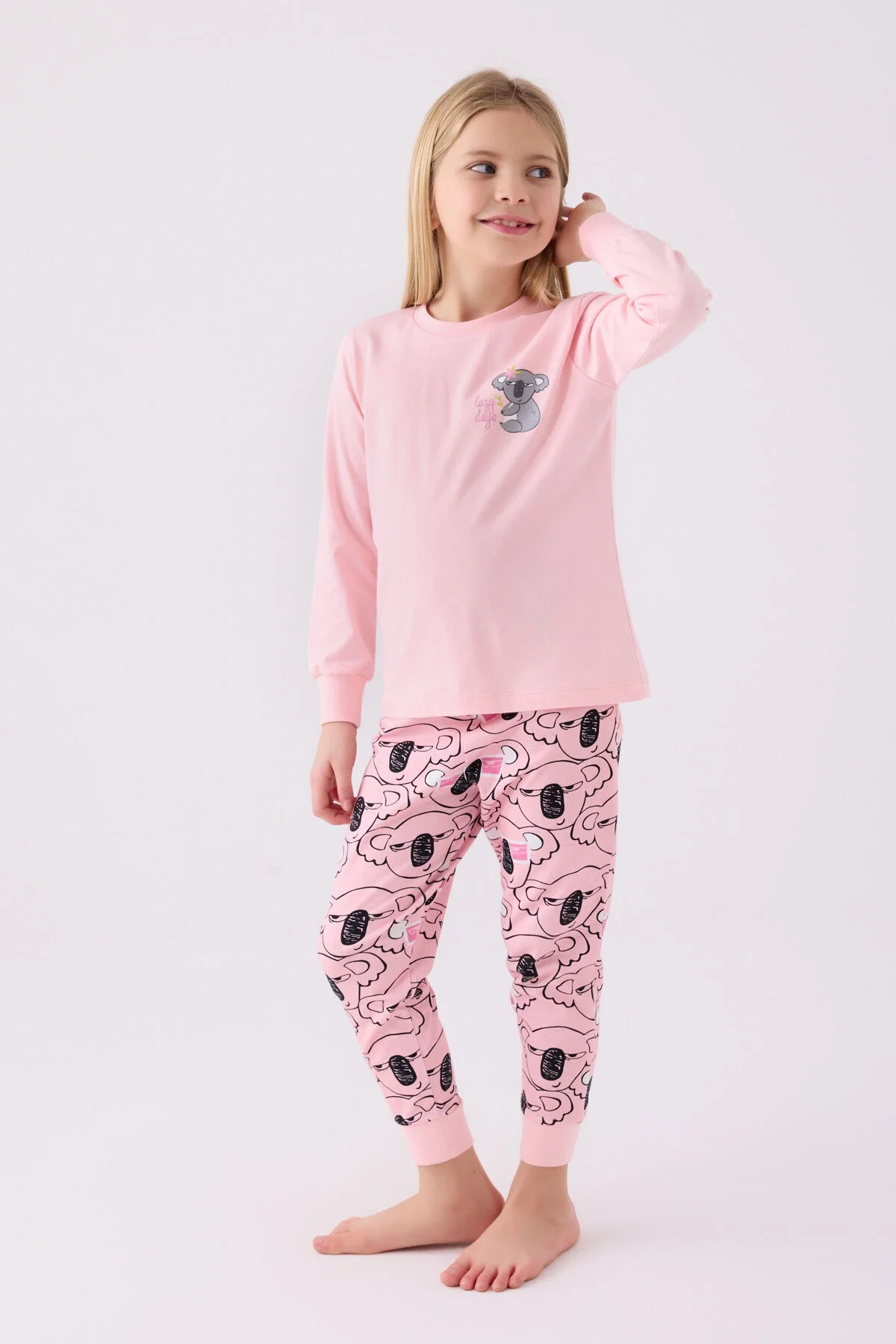 Rolypoly Kız Çocuk Pembe Pijama Takımı