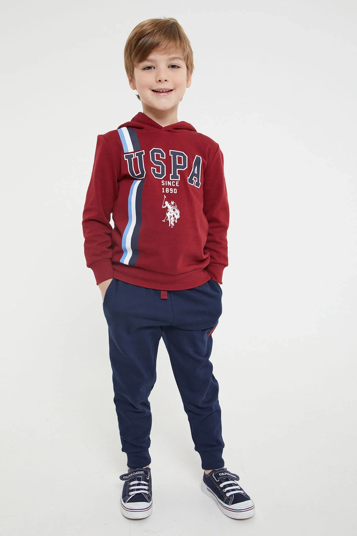 U.S. Polo Assn Erkek Çocuk Bordo Eşofman Takımı
