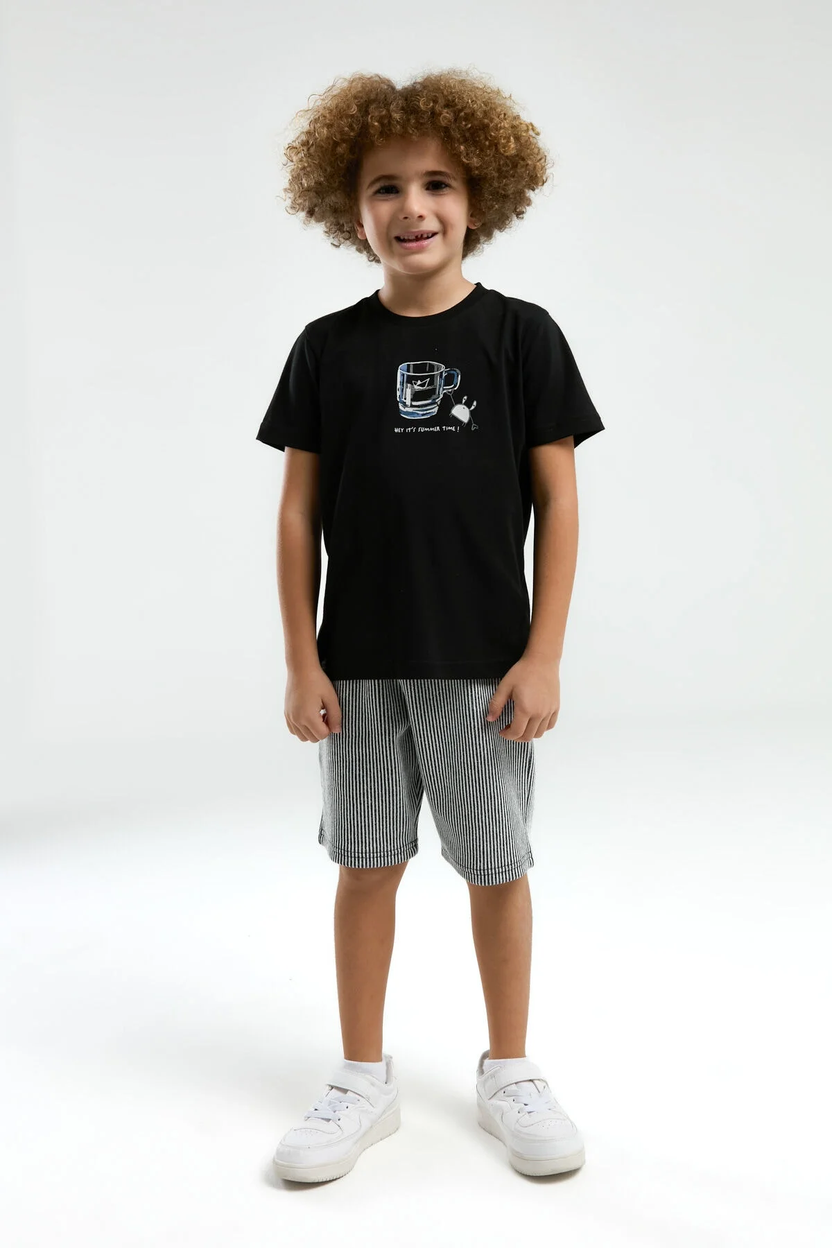 Arnetta Erkek Çocuk Siyah Bermuda Takım