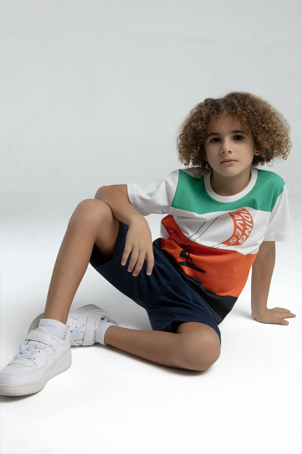 Rolypoly Erkek Çocuk Beyaz Bermuda Takım