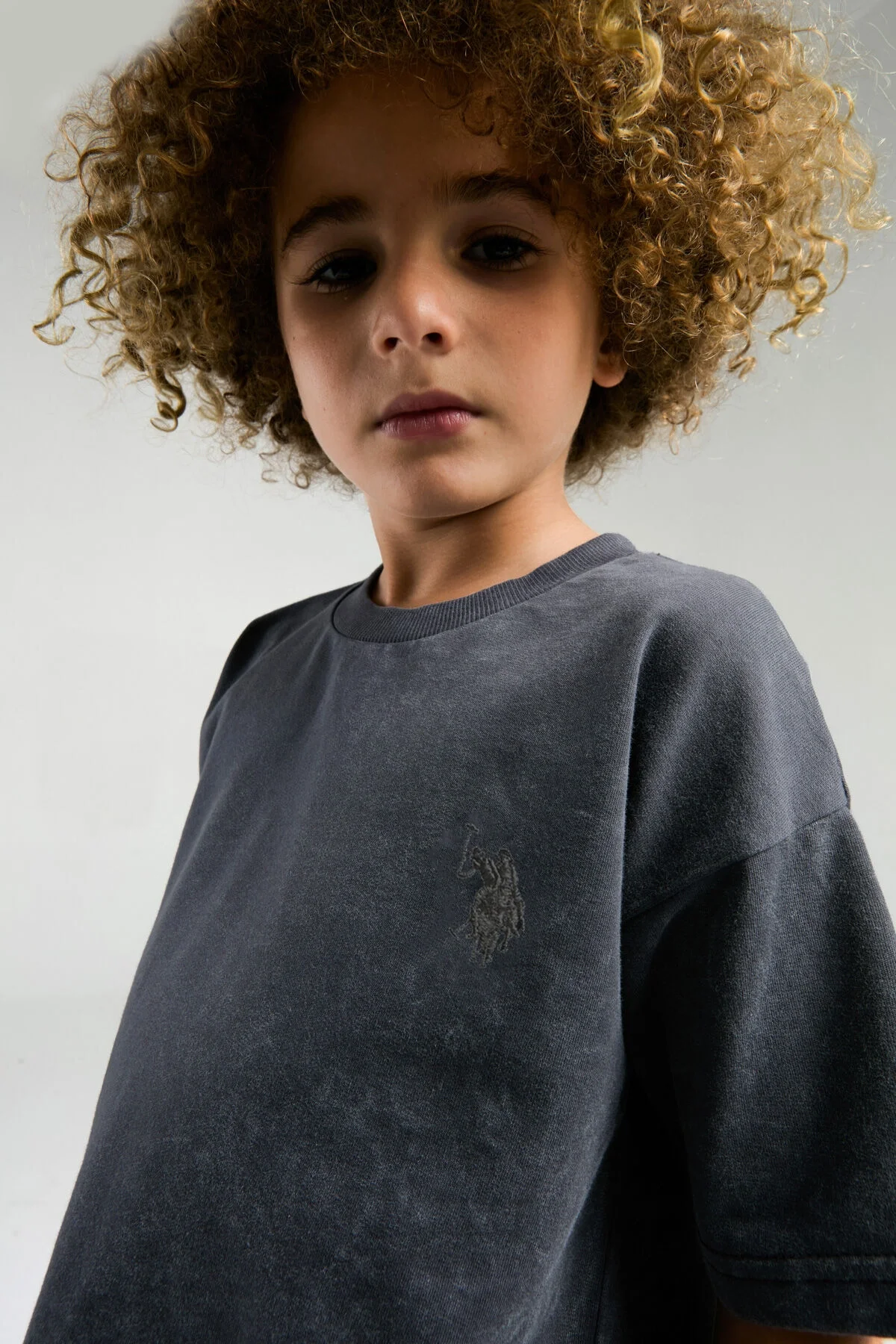 U.S. Polo Assn Erkek Çocuk Gri Bermuda Takım