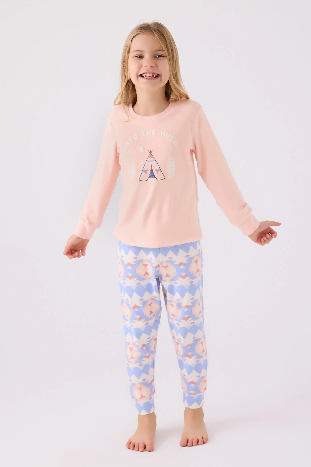 Arnetta Kız Çocuk Pembe Pijama Takımı