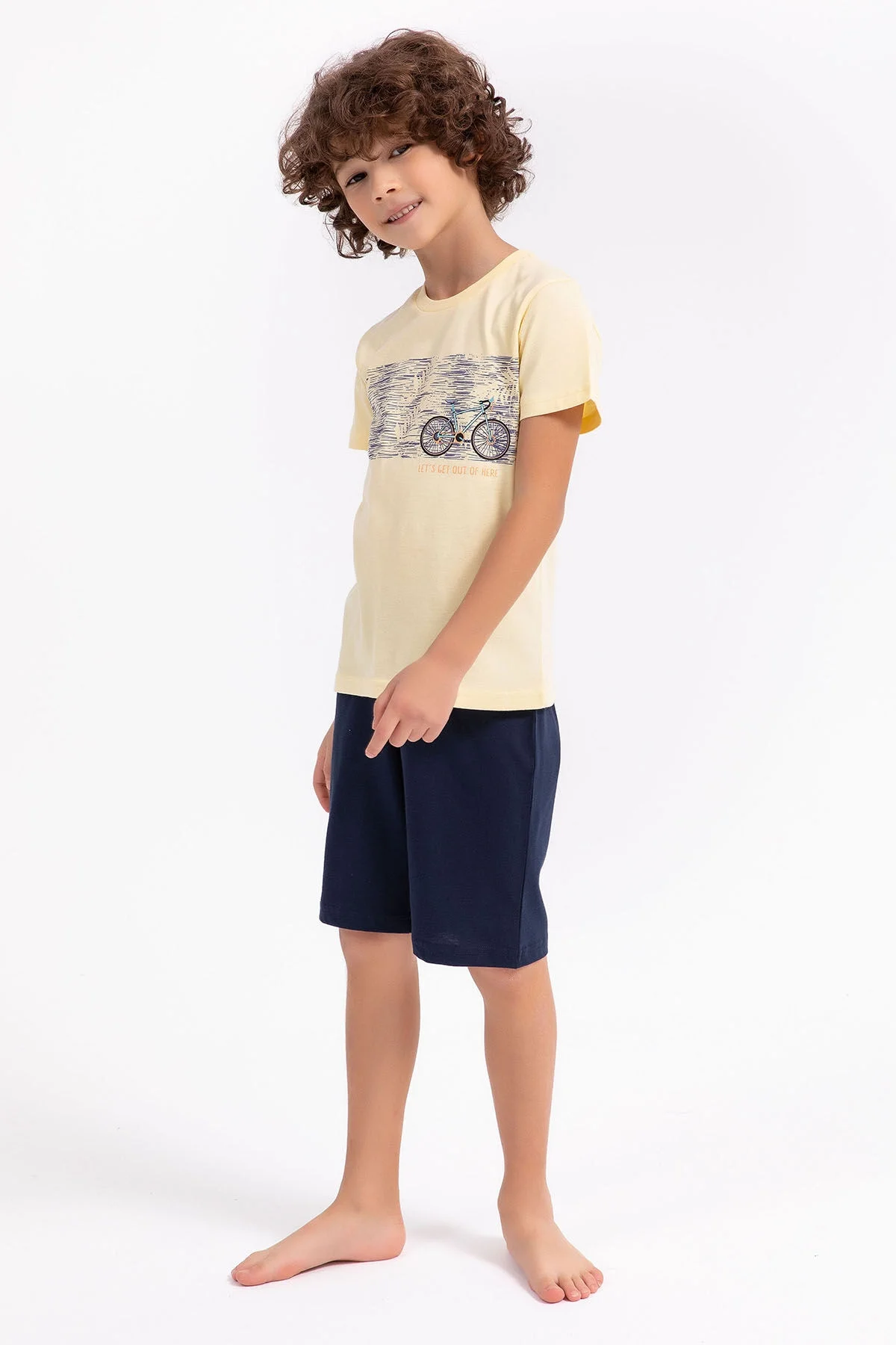 Rolypoly Erkek Çocuk Sarı Bermuda Takım