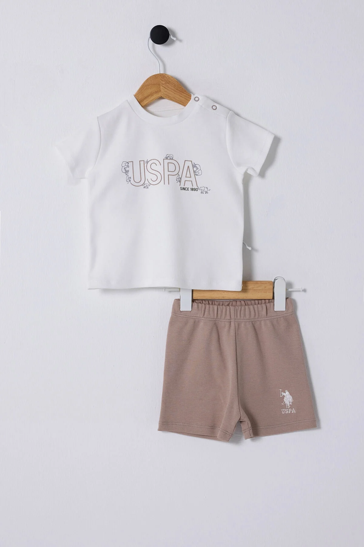 U.S. Polo Assn Erkek Bebek Beyaz Takım