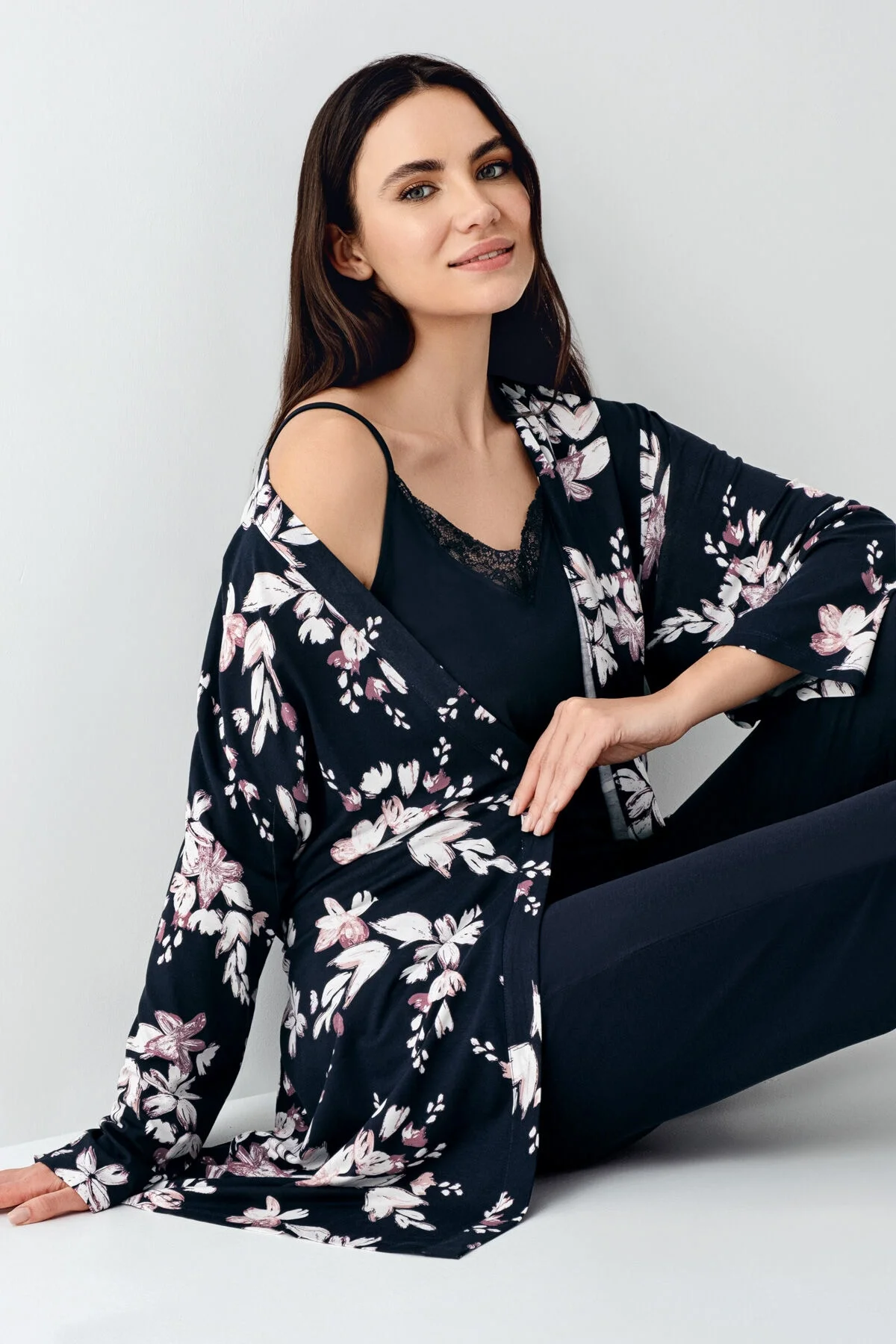 Pierre Cardin Kadın Lacivert Sabahlık