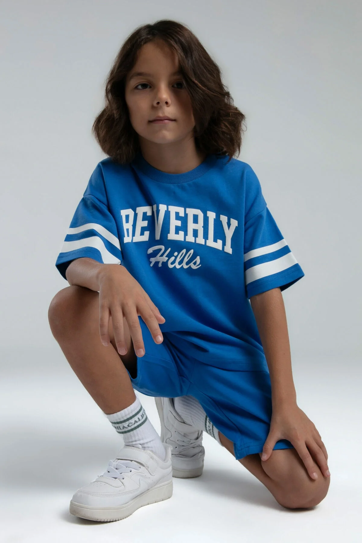 Rolypoly Erkek Çocuk Mavi Bermuda Takım