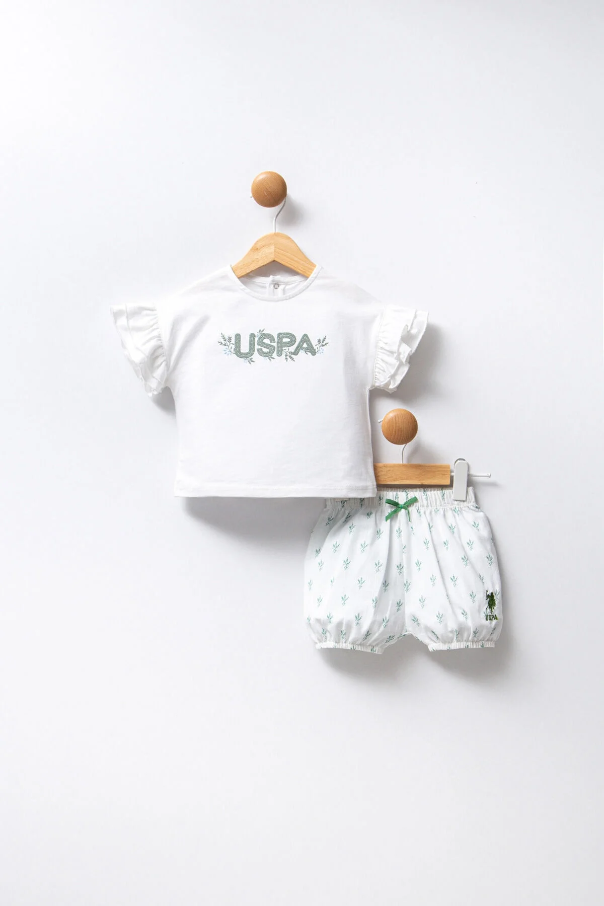 U.S. Polo Assn Kız Bebek Beyaz Takım