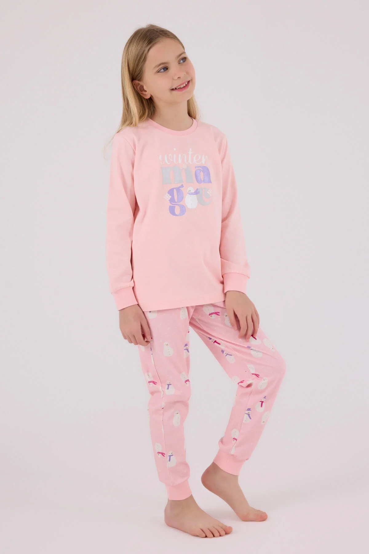 Rolypoly Kız Çocuk Pembe Pijama Takımı