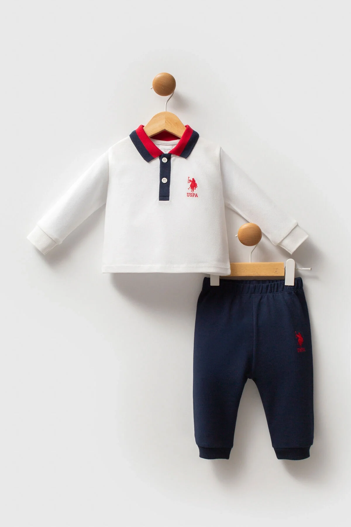 U.S. Polo Assn Erkek Bebek Beyaz Takım