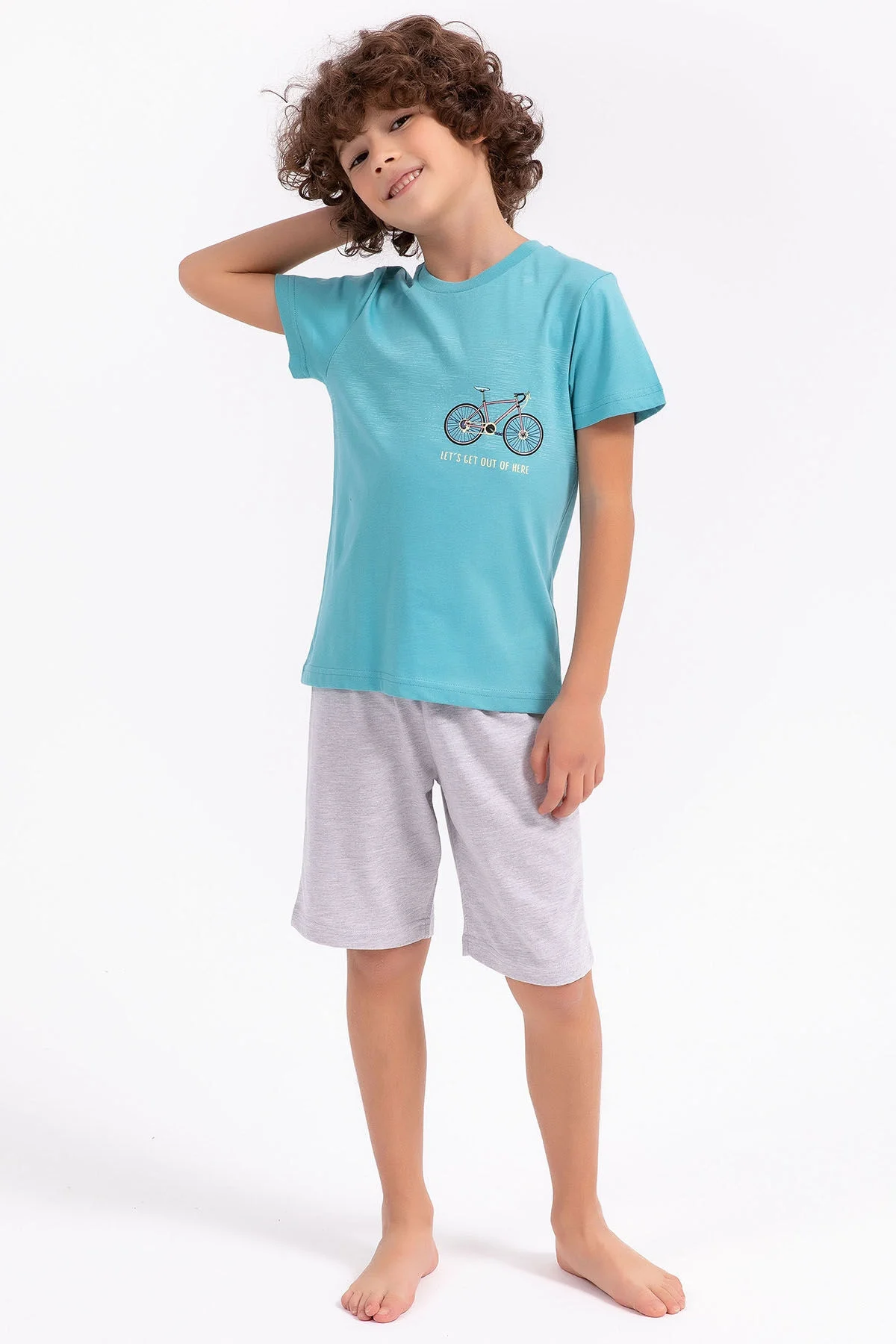 Rolypoly Erkek Çocuk Mavi Bermuda Takım