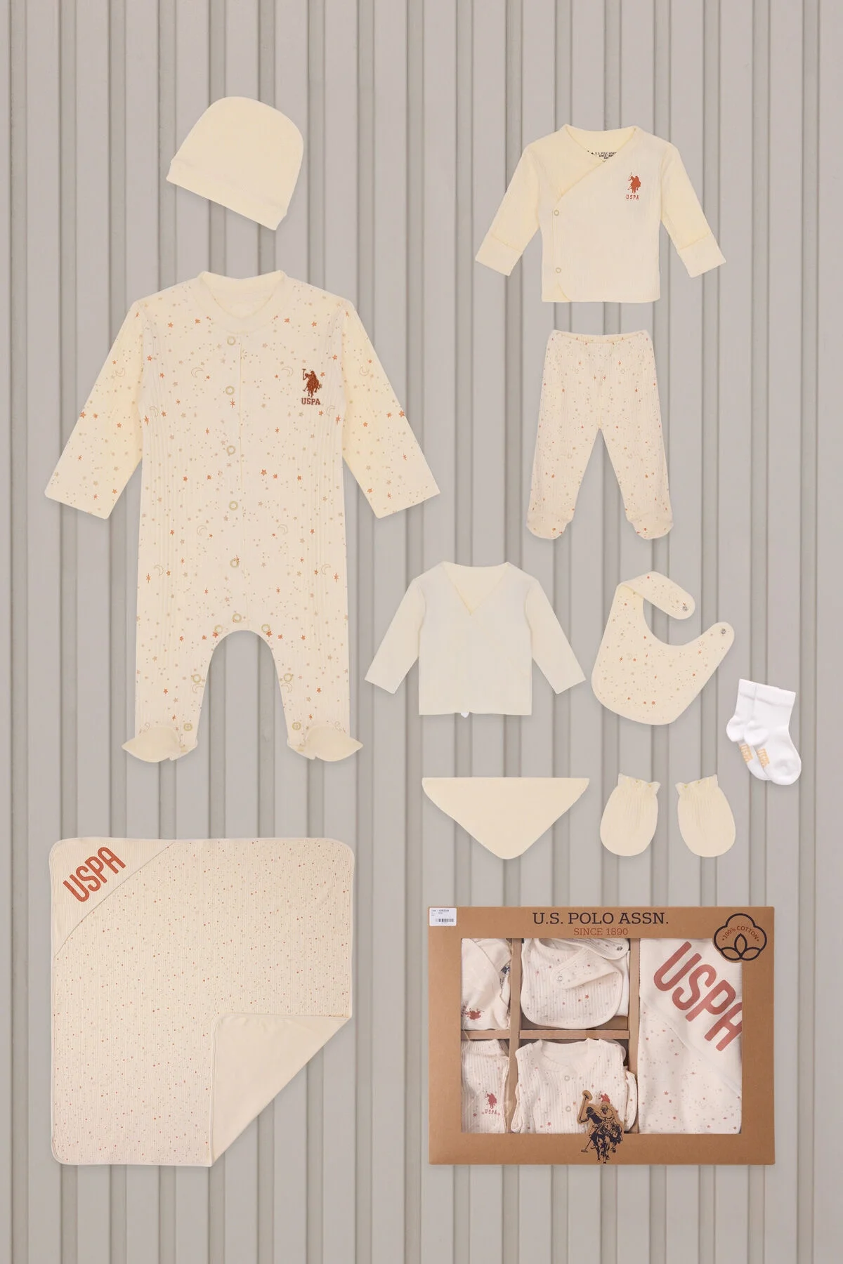U.S. Polo Assn Kız Bebek Krem Hastane Çıkışı