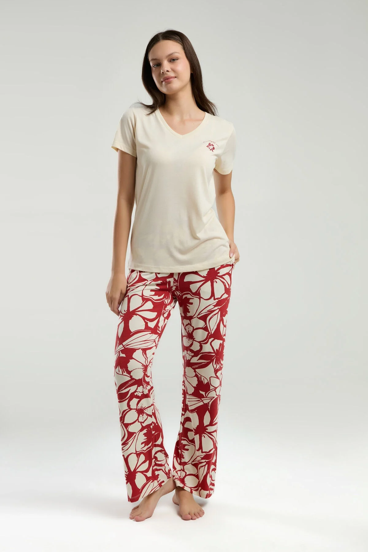 Arnetta Kadın Krem Pijama Takımı