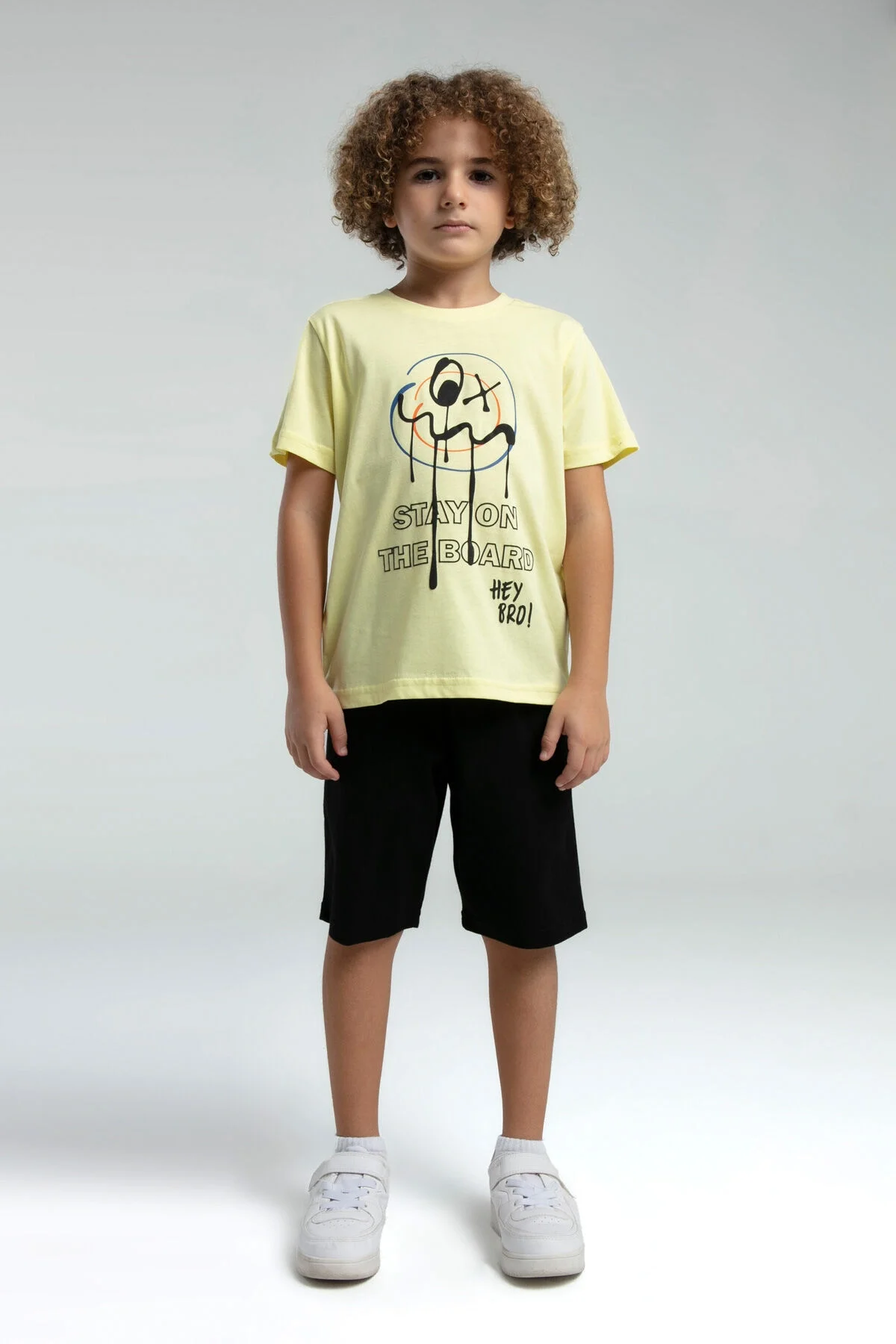 Rolypoly Erkek Çocuk Sarı Bermuda Takım