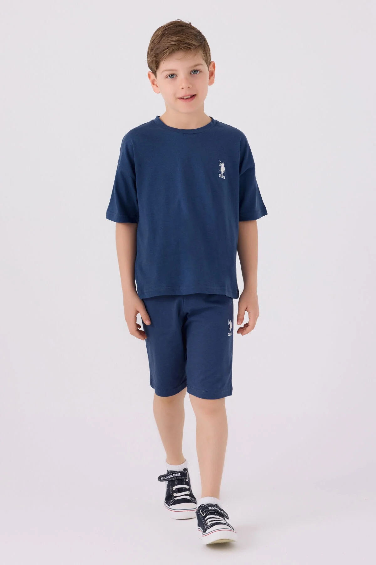 U.S. Polo Assn Erkek Çocuk Lacivert Bermuda Takım