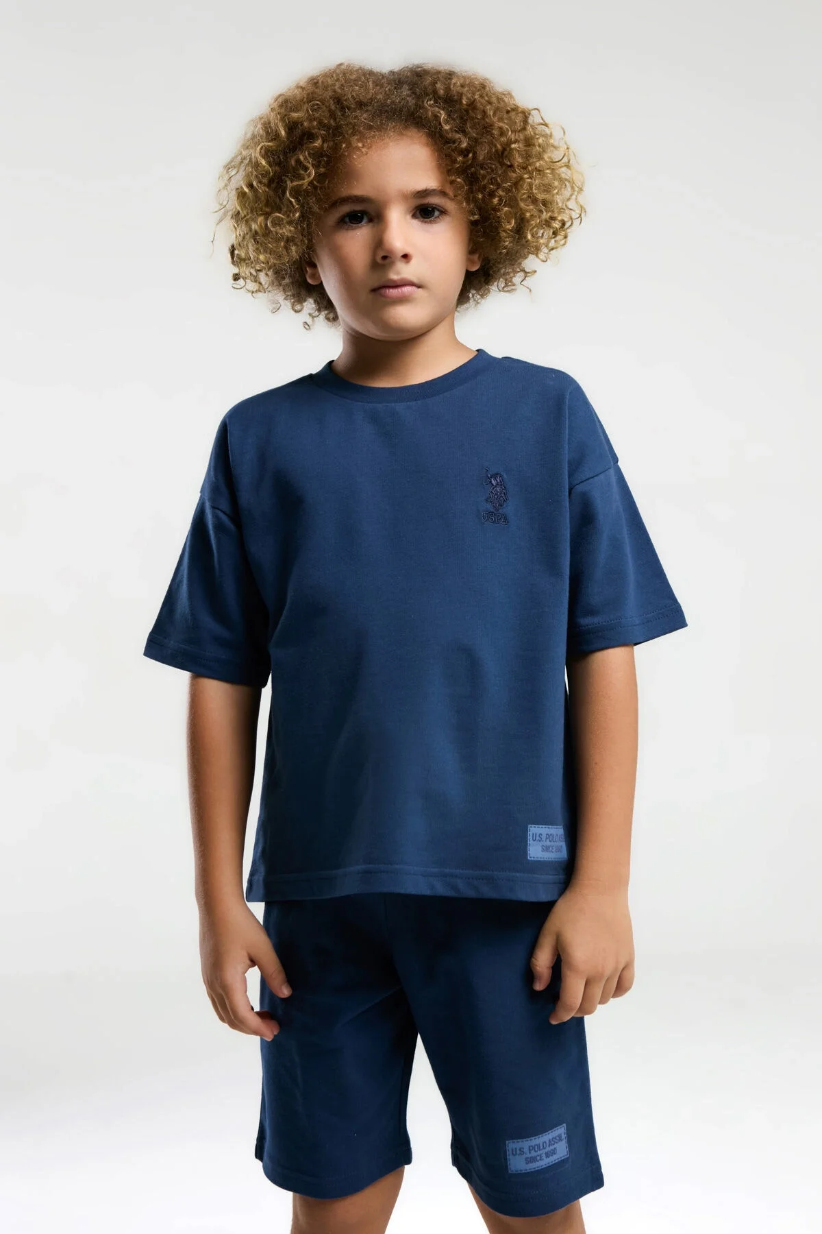 U.S. Polo Assn Erkek Çocuk Mavi Bermuda Takım