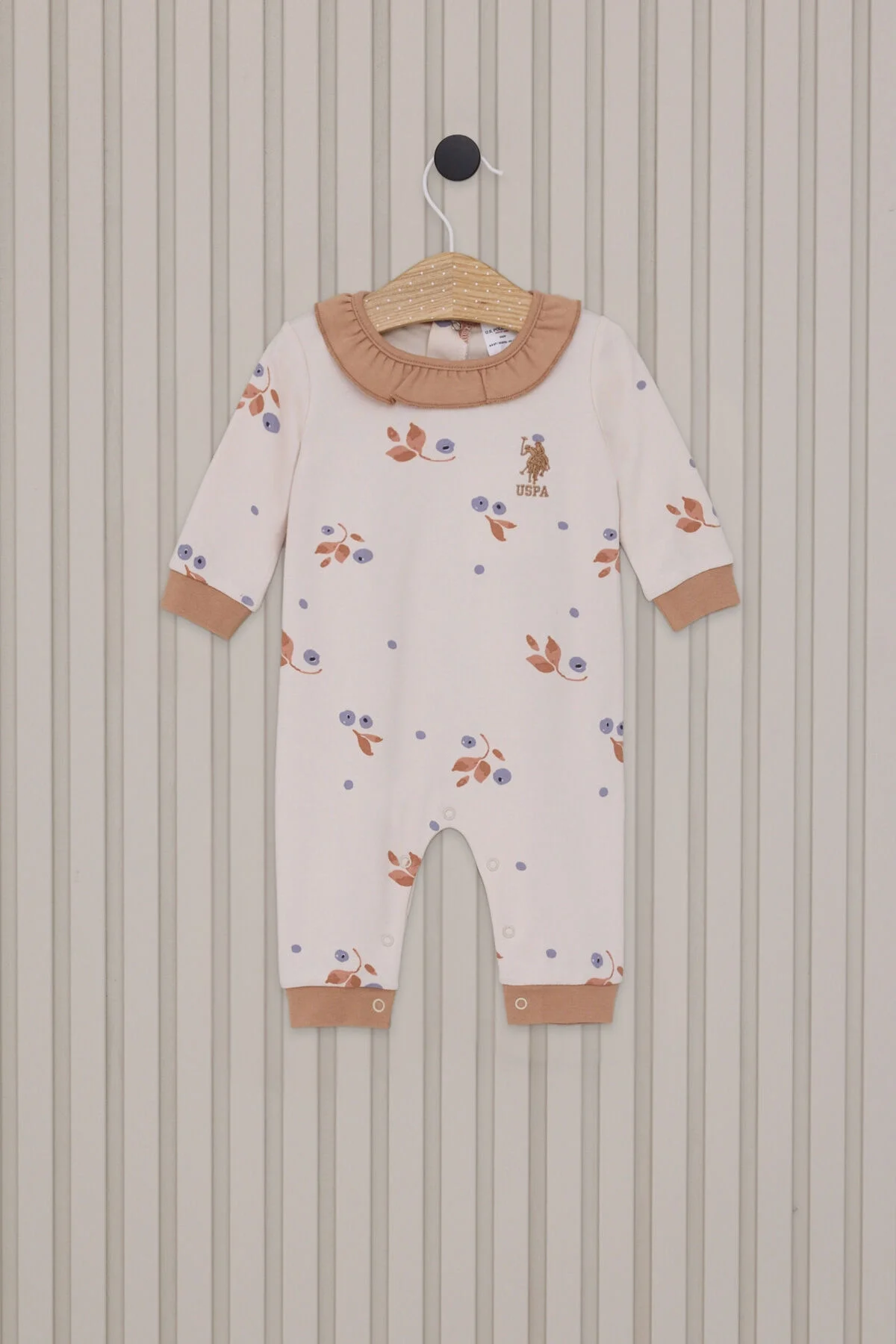 U.S. Polo Assn Kız Bebek Krem Tulum