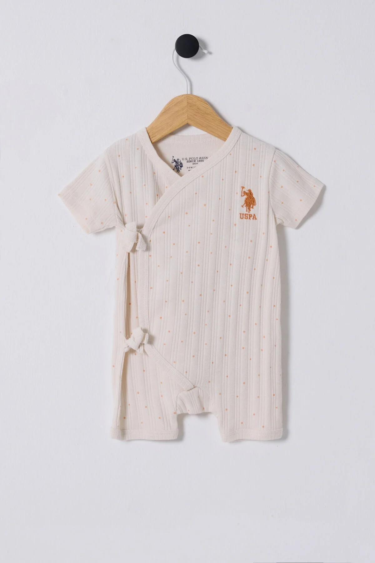 U.S. Polo Assn Kız Bebek Krem Tulum