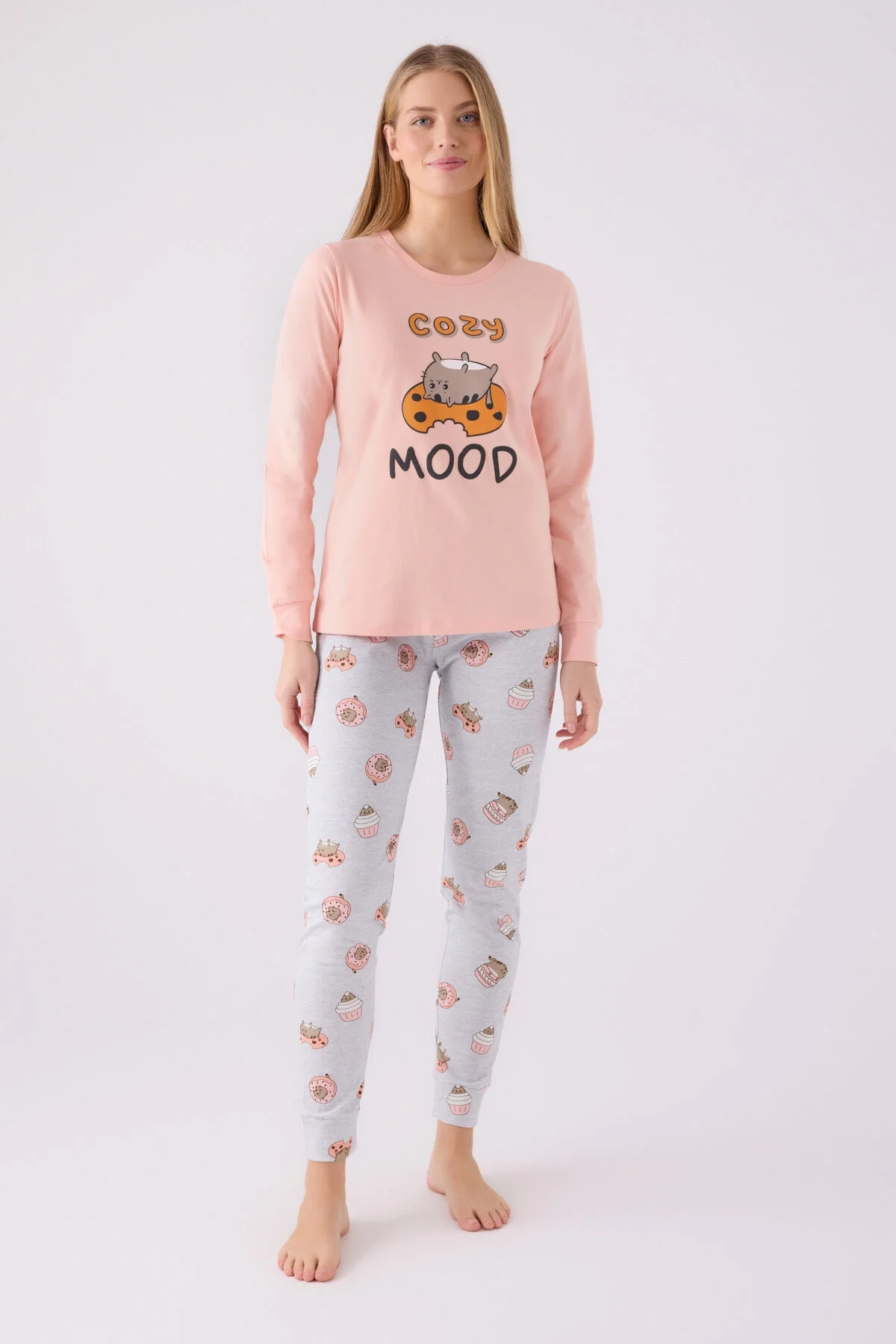 Rolypoly Kadın Turuncu Pijama Takımı