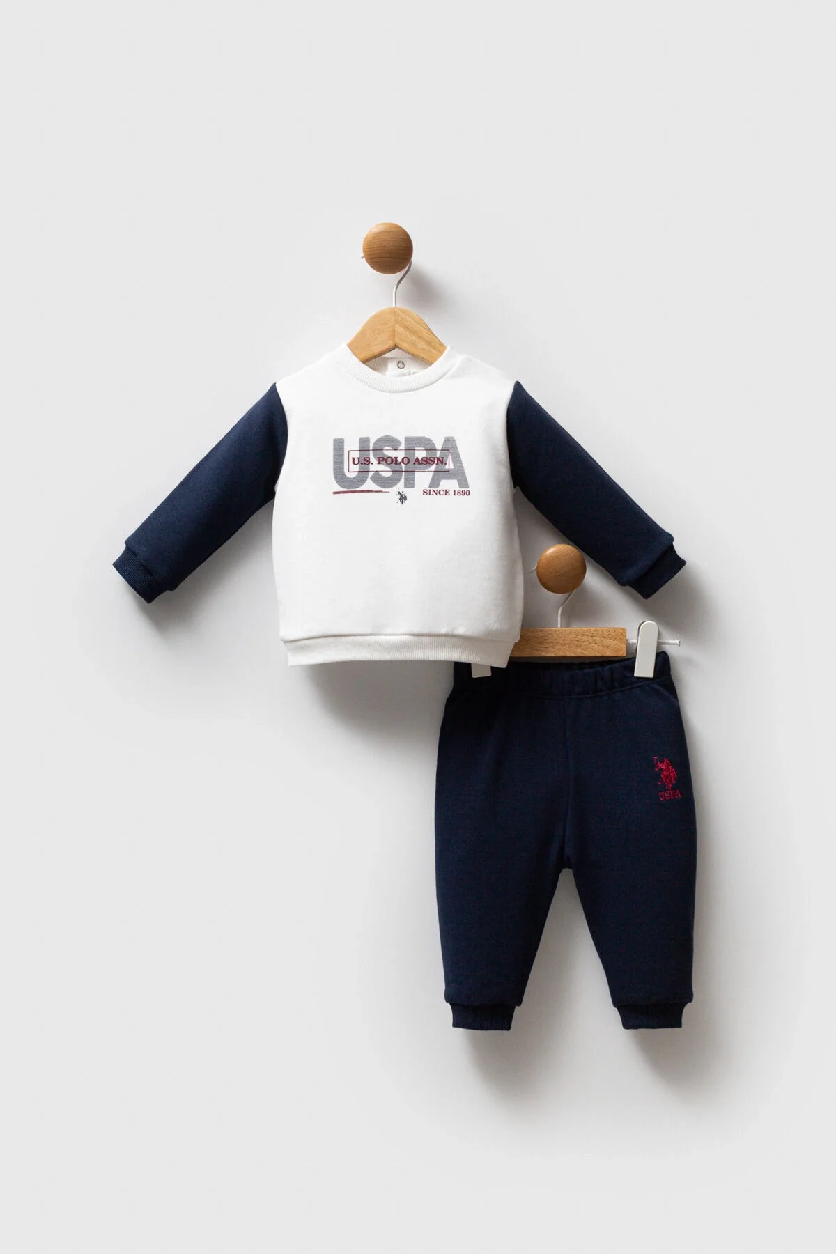 U.S. Polo Assn Erkek Bebek Beyaz Takım