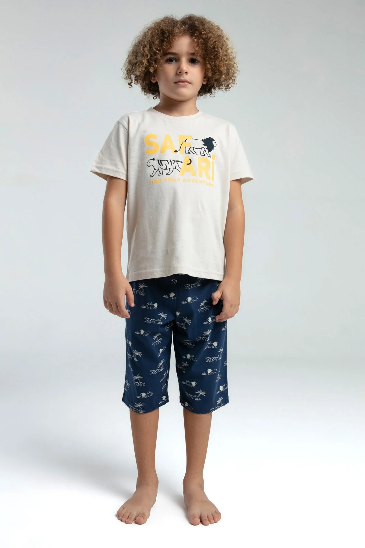 Rolypoly Erkek Çocuk Krem Kapri Takım