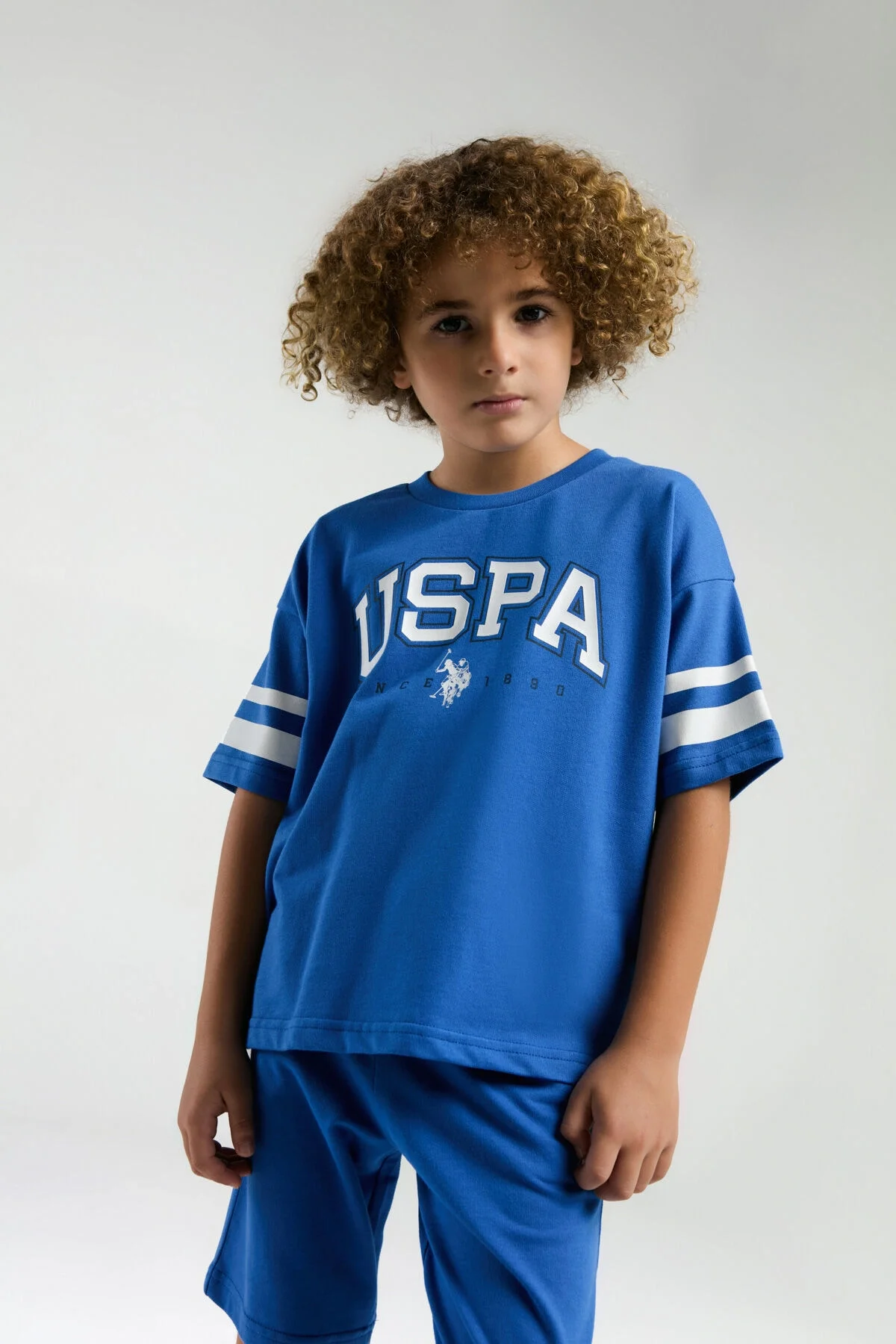 U.S. Polo Assn Erkek Çocuk Mavi Bermuda Takım