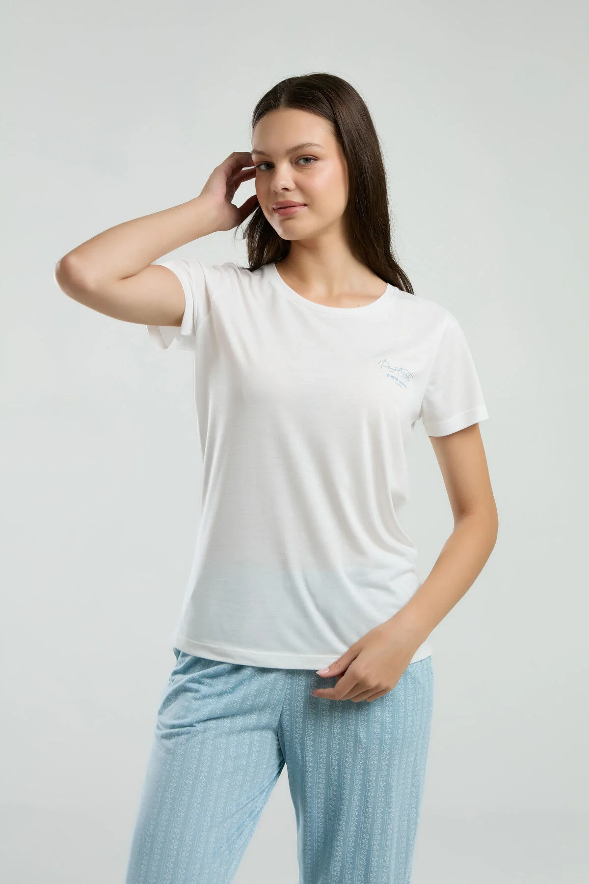 Pierre Cardin Kadın Beyaz Pijama Takımı