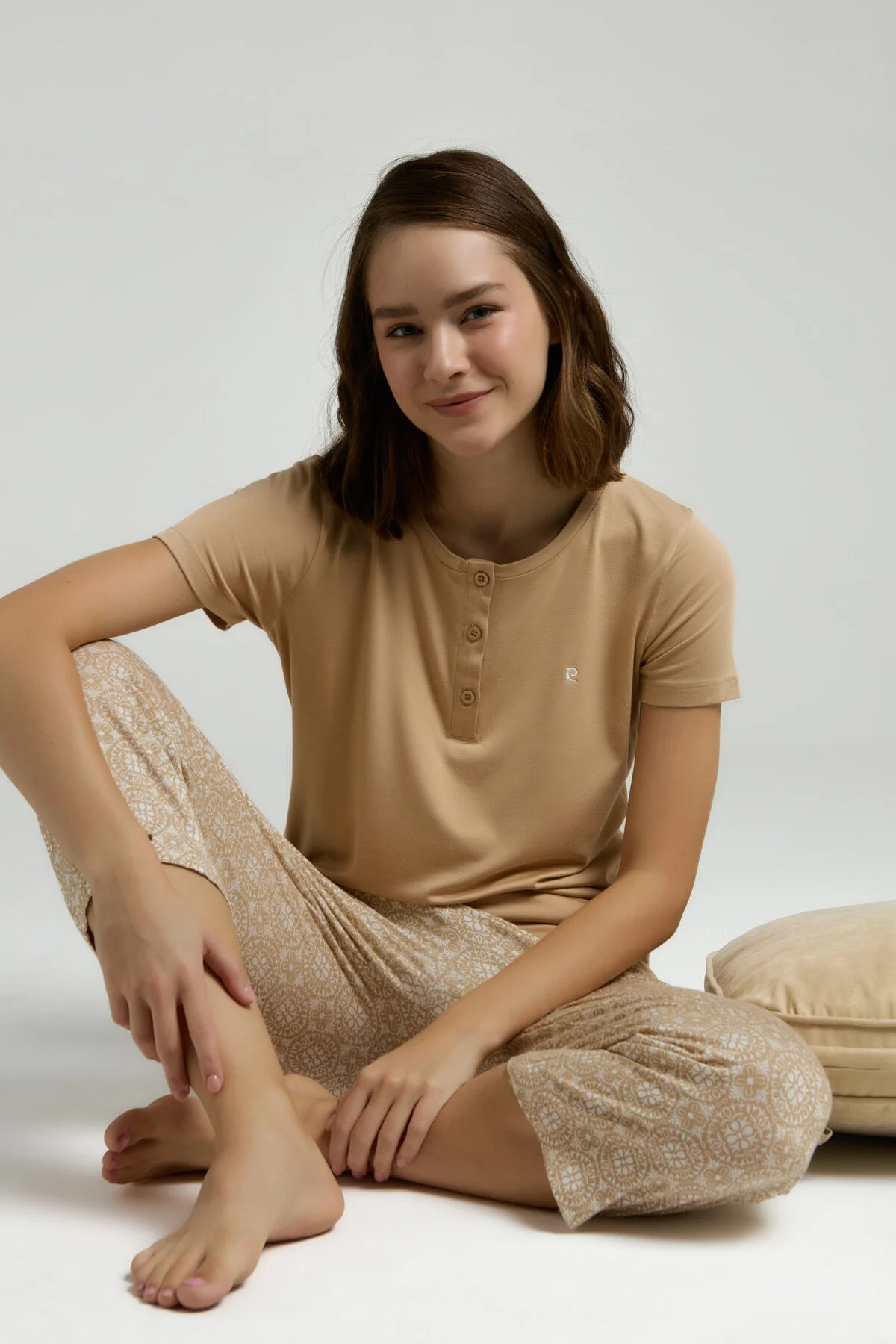 Pierre Cardin Kadın Krem Kapri Takım