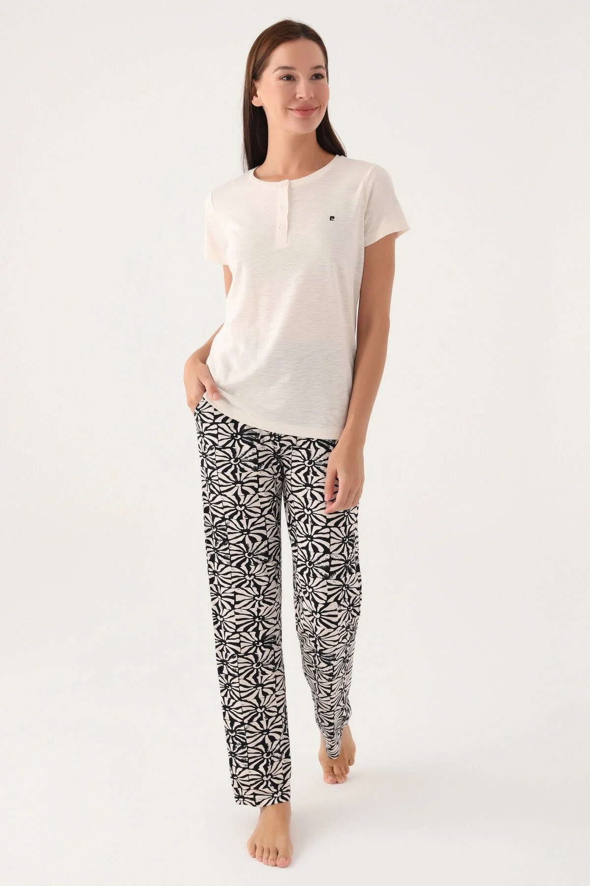 Pierre Cardin Kadın Krem Pijama Takımı