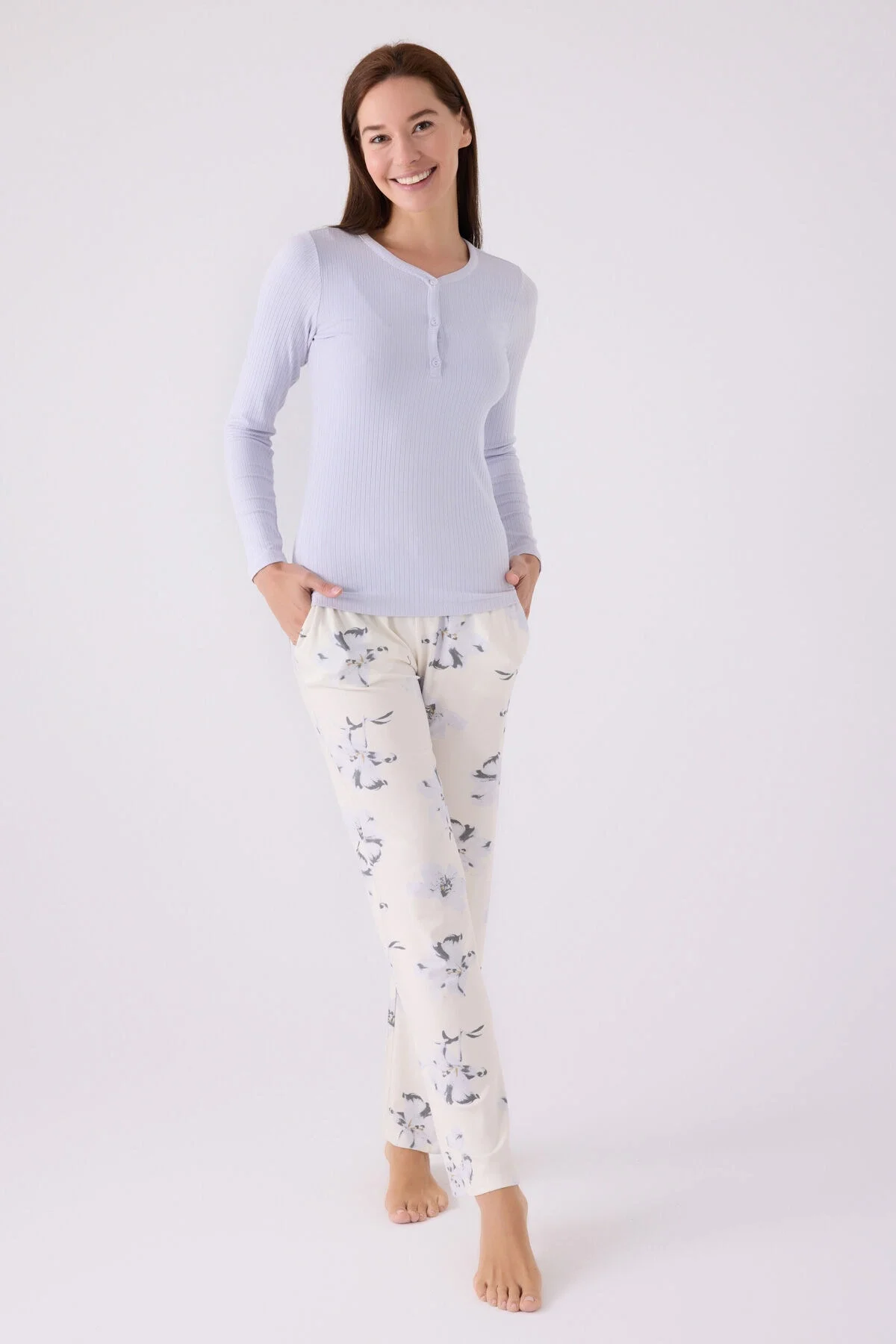 Pierre Cardin Kadın Mavi Pijama Takımı