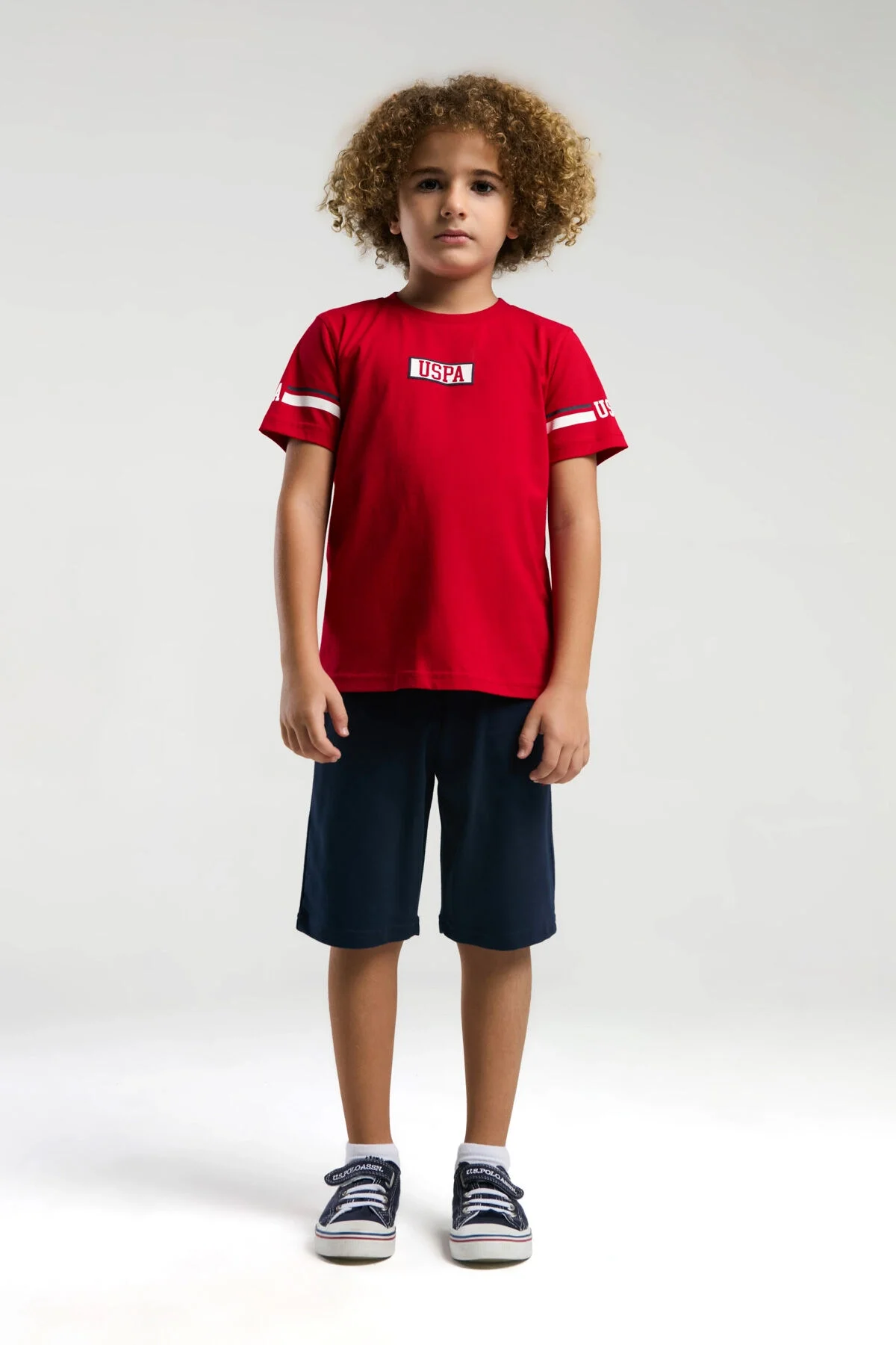 U.S. Polo Assn Erkek Çocuk Kırmızı Bermuda Takım