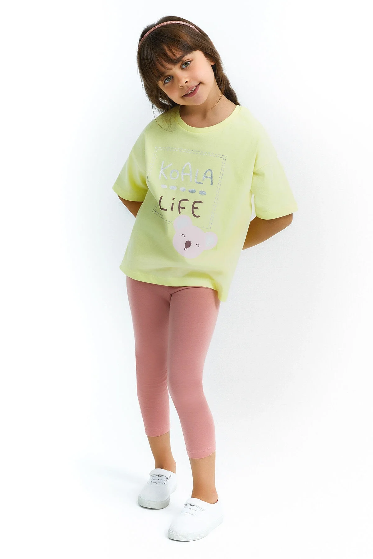 Rolypoly Kız Çocuk Sarı Pijama Takımı