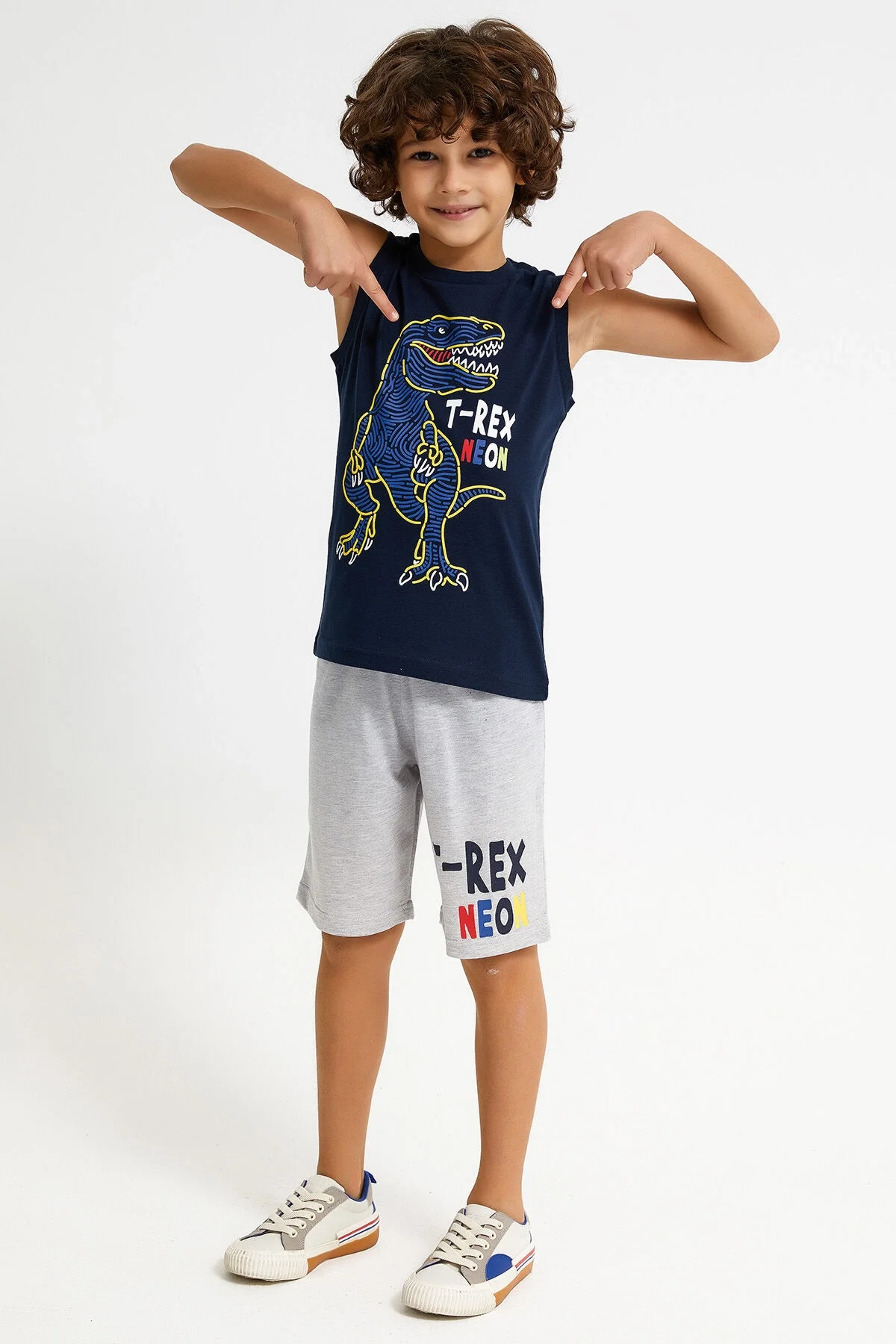 Rolypoly Erkek Çocuk Lacivert Bermuda Takım