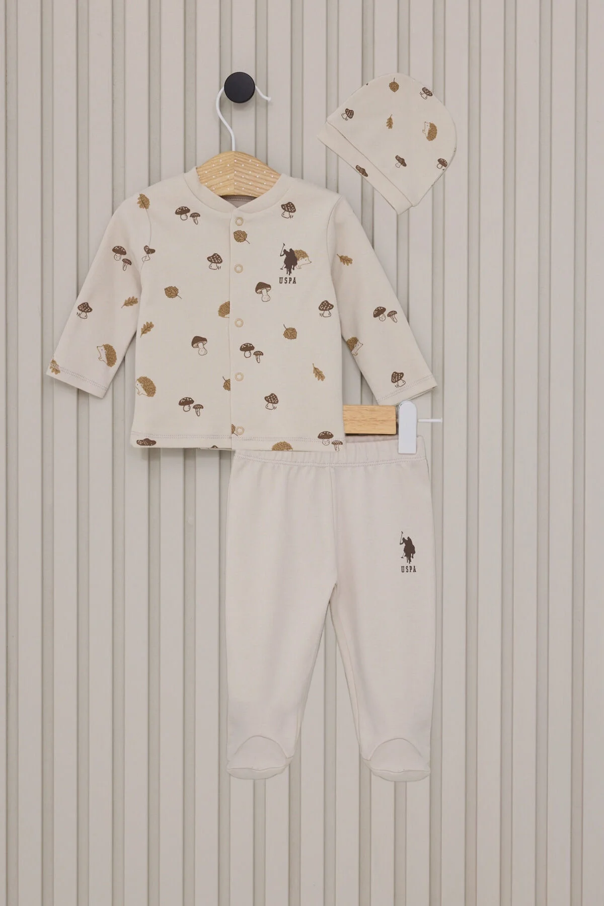 U.S. Polo Assn Erkek Bebek Krem Takım