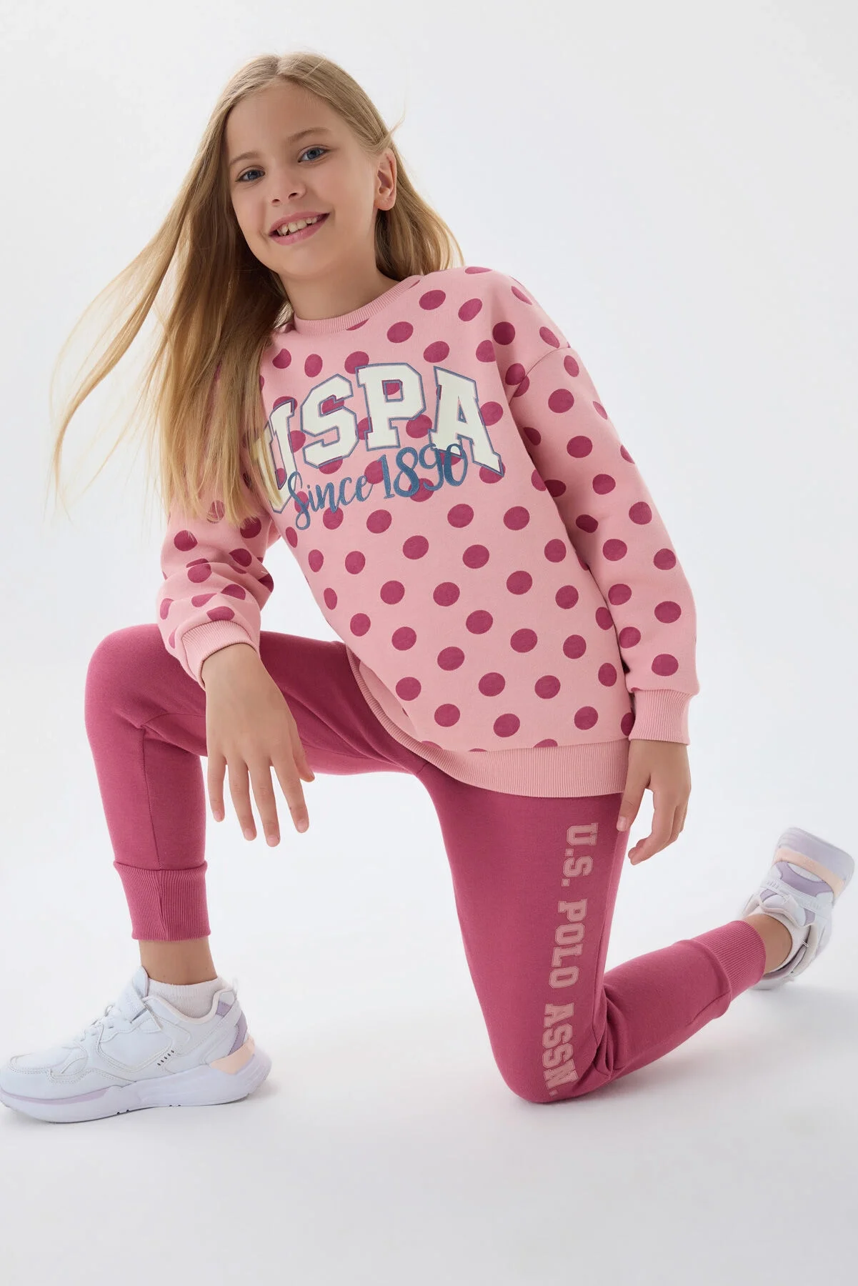 U.S. Polo Assn Kız Çocuk Pembe Eşofman Takımı