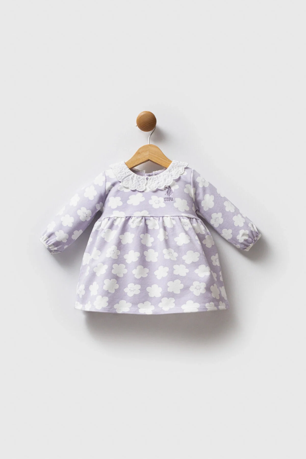 U.S. Polo Assn Kız Bebek Mor Elbise
