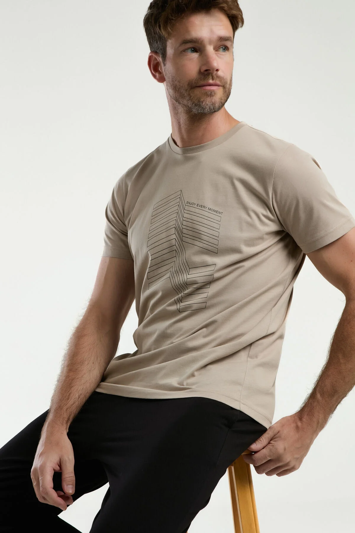 Arnetta Erkek Krem Pijama Takımı