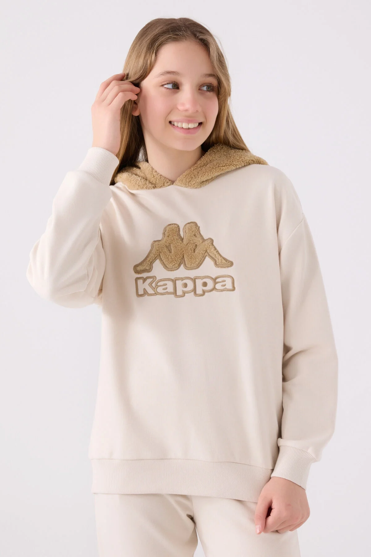 Kappa Kız Çocuk Krem Sweatshirt
