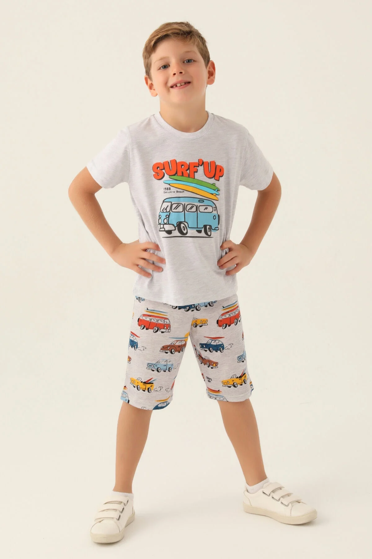 Rolypoly Erkek Çocuk Gri Bermuda Takım